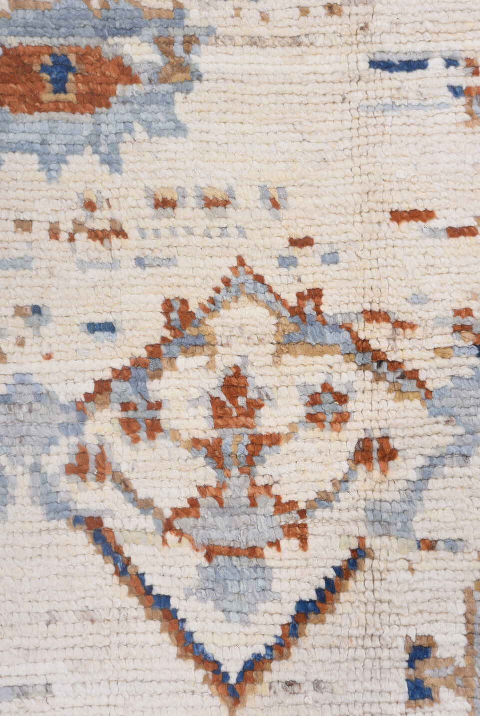 10' x 13' one-of-a-kind handmade vintage Tulu large size rug. Color palette: blue, brown, gray, light gray, light slate gray