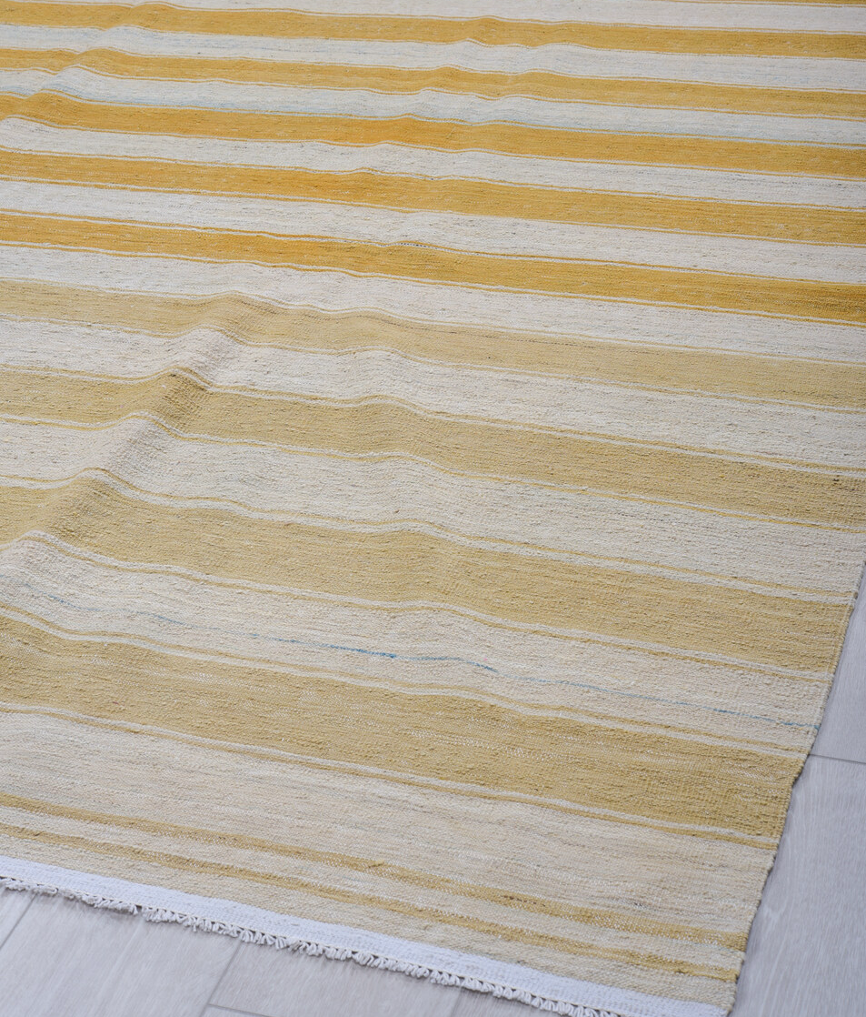 8' x 12' one-of-a-kind handmade vintage Kilim large size rug. Color palette: brown, dark gray, dim gray, gainsboro, gray