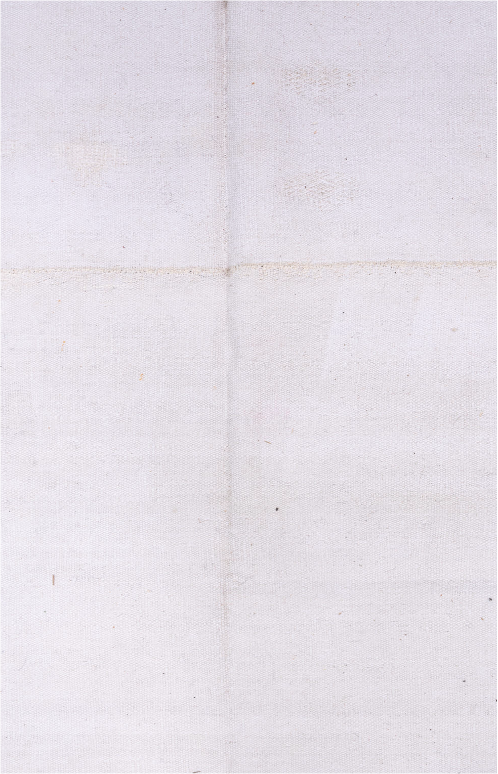 9' x 13' one-of-a-kind handmade vintage Flatweave large size rug. Color palette: alice blue, gainsboro, ghost white, gray