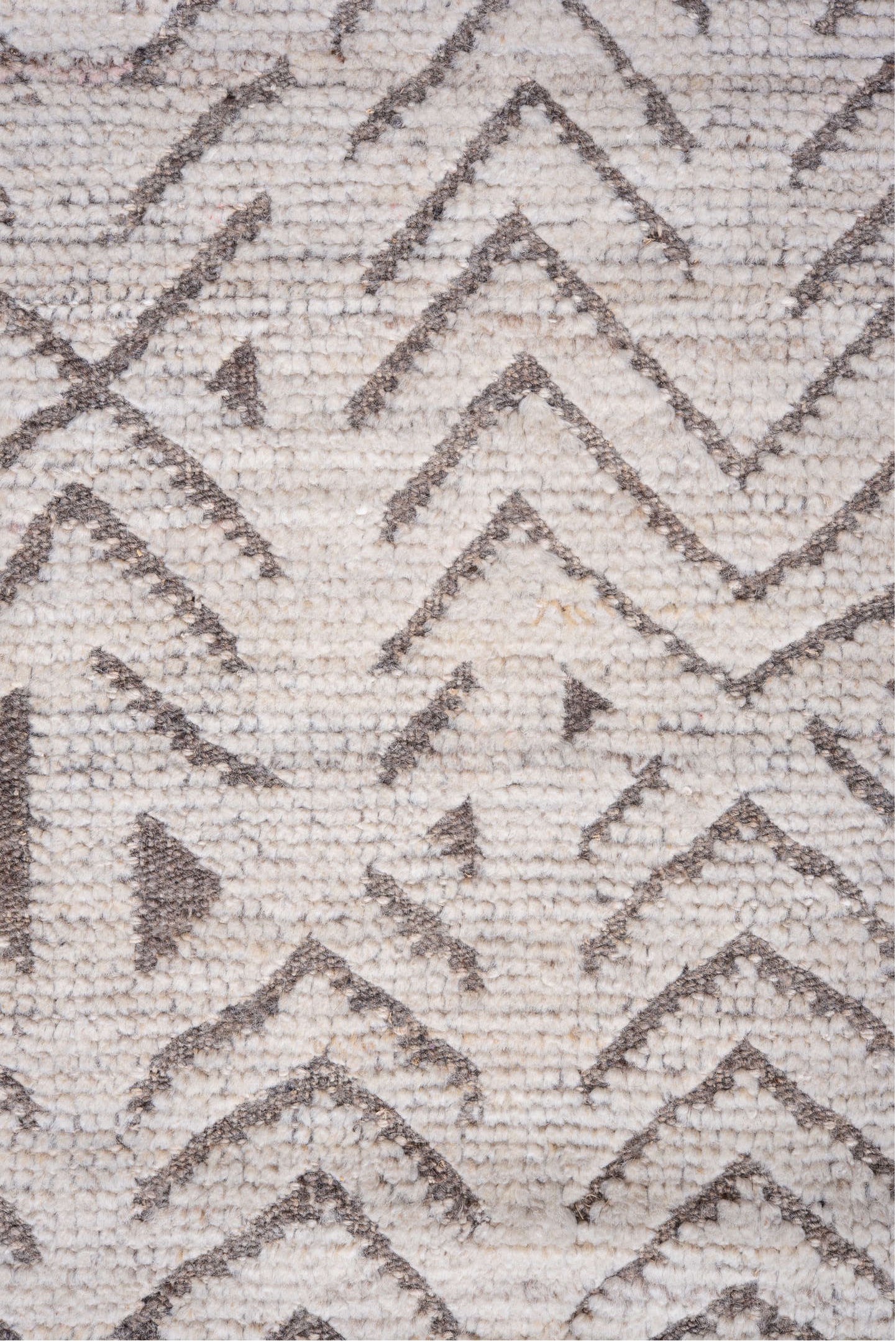 3' x 9' one-of-a-kind handmade vintage Tulu runner rug. Color palette: dark gray, dim gray, gainsboro, gray, light gray