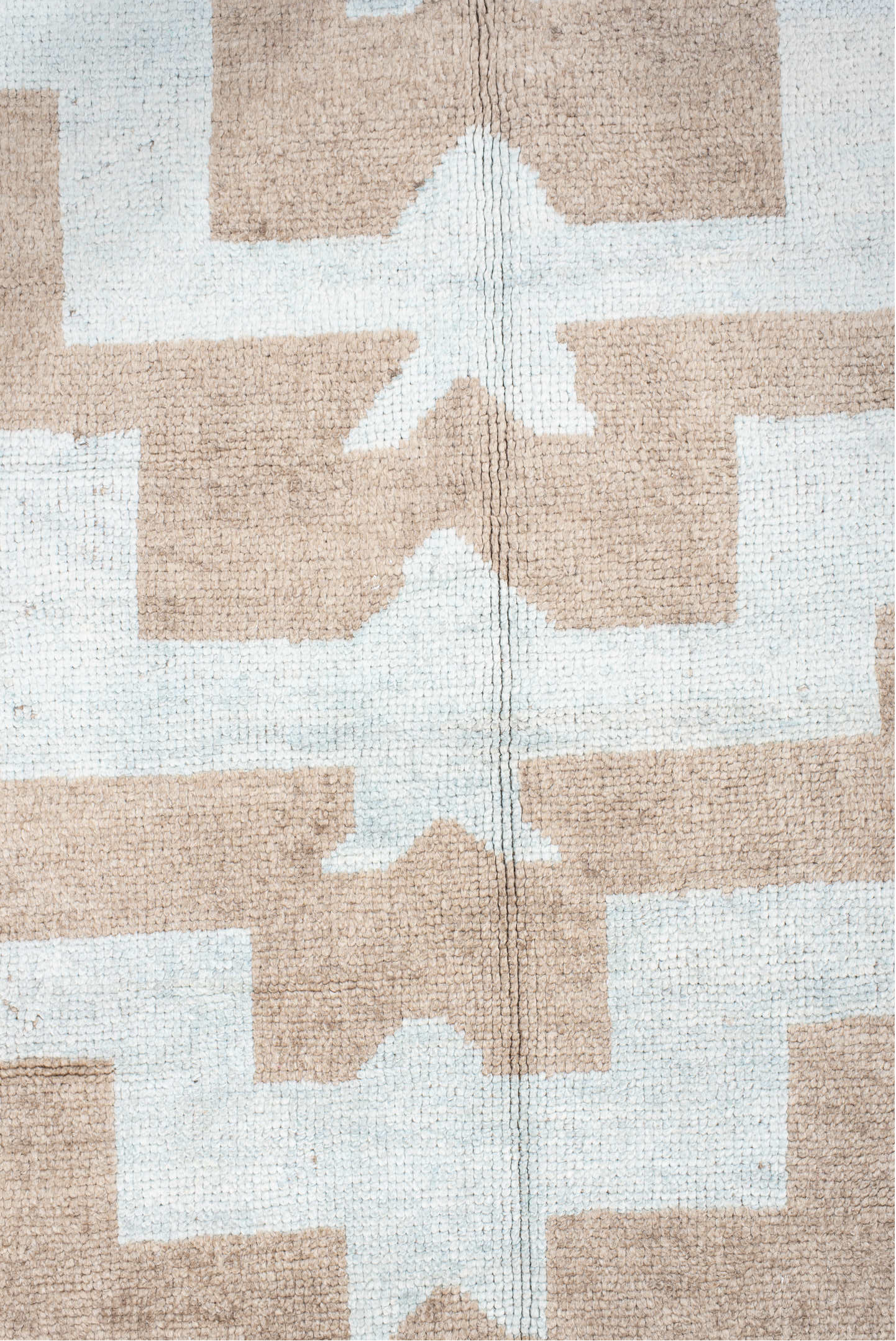 6' x 9' one-of-a-kind handmade vintage Oushak medium size rug. Color palette: antiquewhite, azure, brown, dark gray