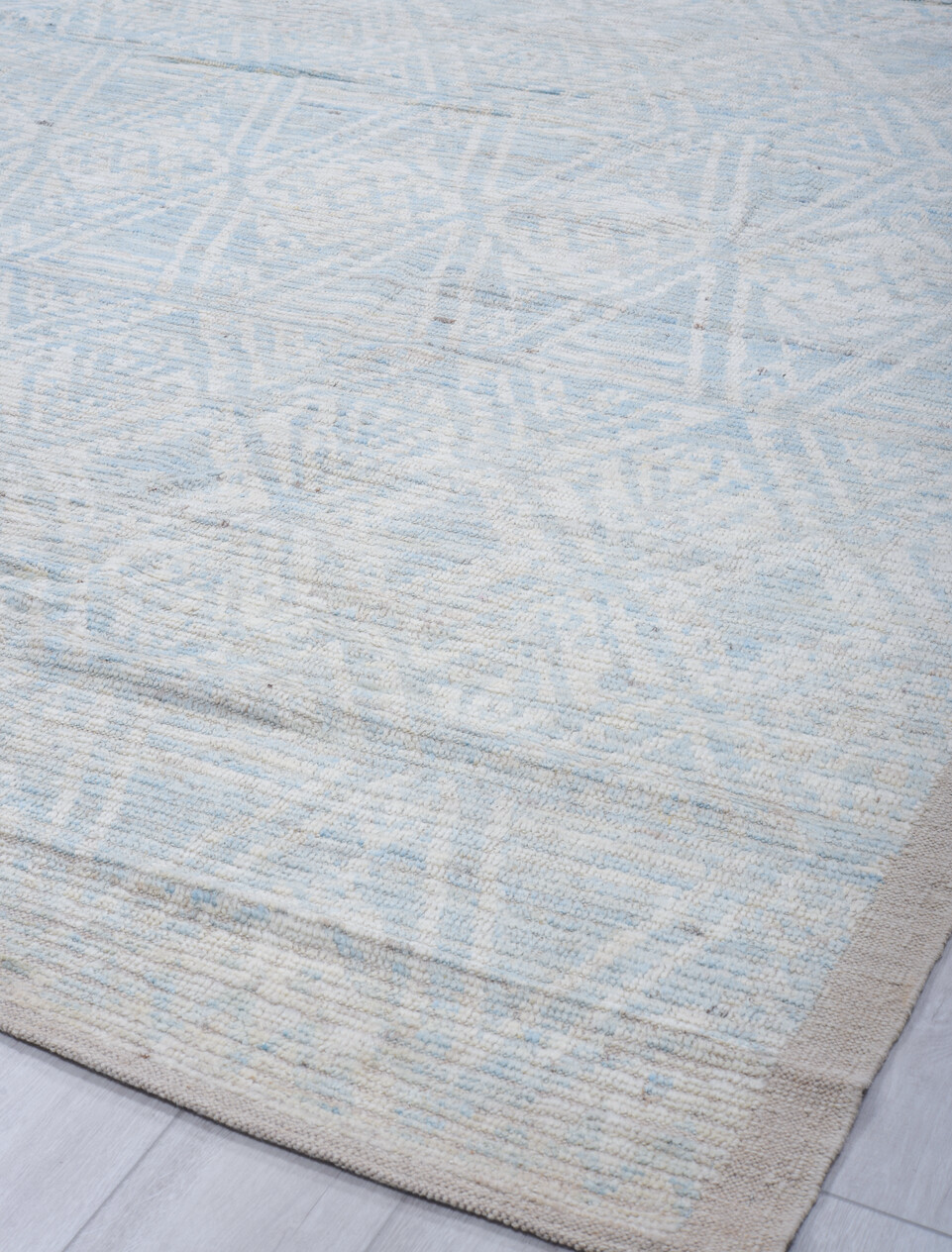 10' x 10' one-of-a-kind handmade vintage Tulu large size rug. Color palette: dark gray, dim gray, gainsboro, gray