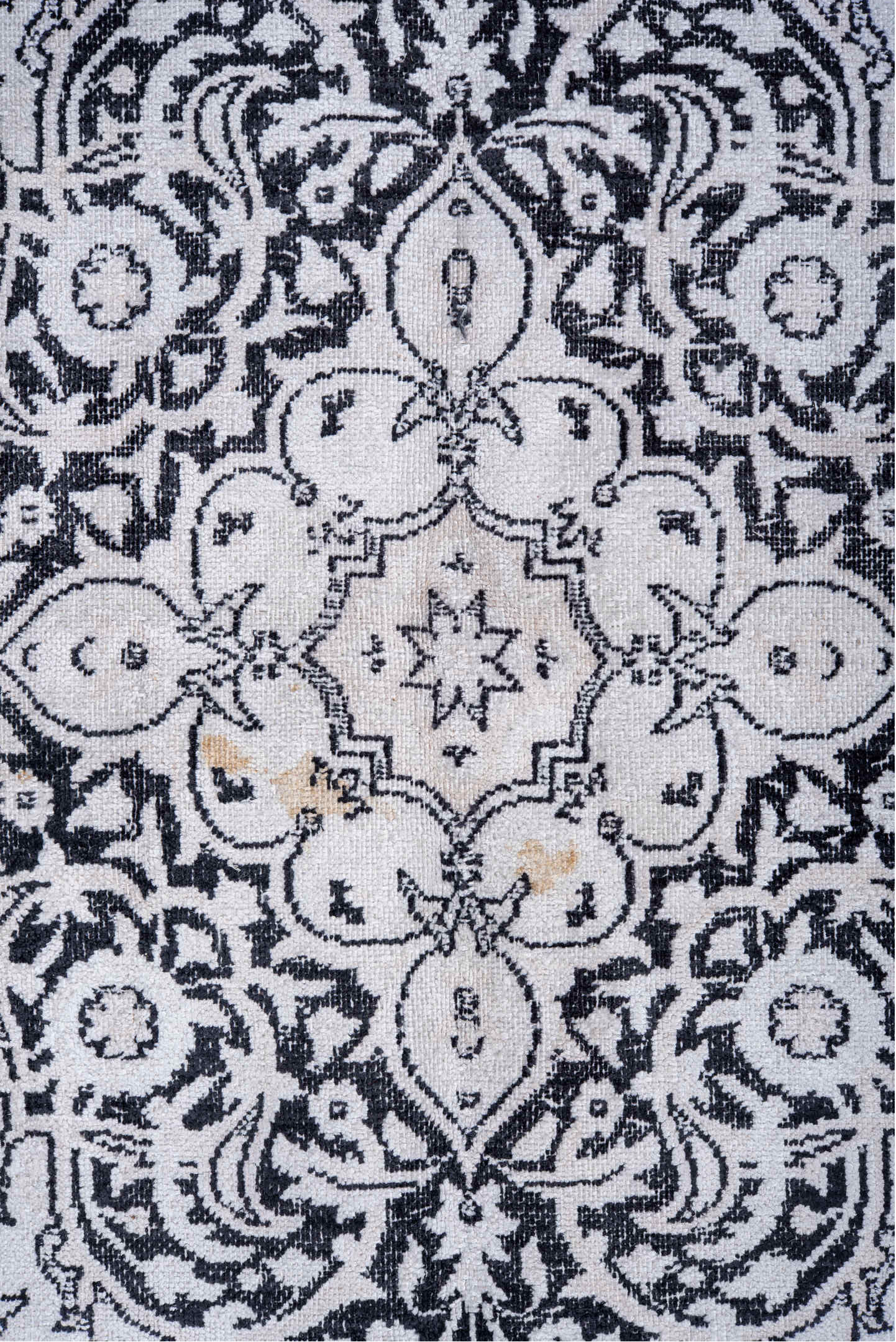 6' x 8' one-of-a-kind handmade vintage Kaisary medium size rug. Color palette: gray, light blue, blue, pink, light gray