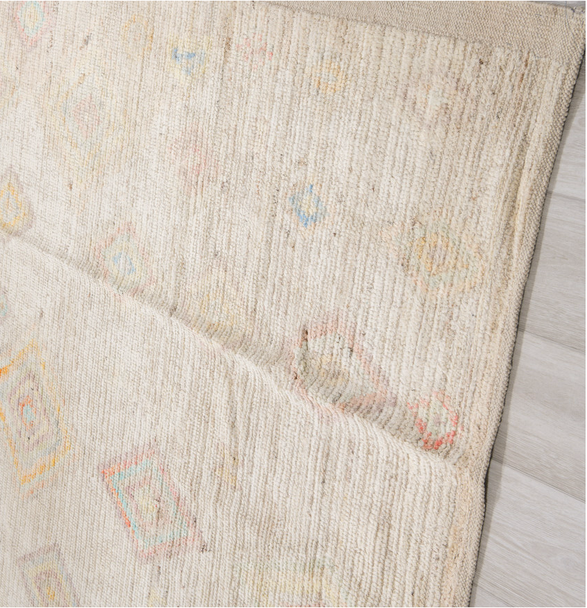 12' x 15' one-of-a-kind handmade vintage Tulu oversize rug. Color palette: brown, burlywood, dark gray, gainsboro, gray