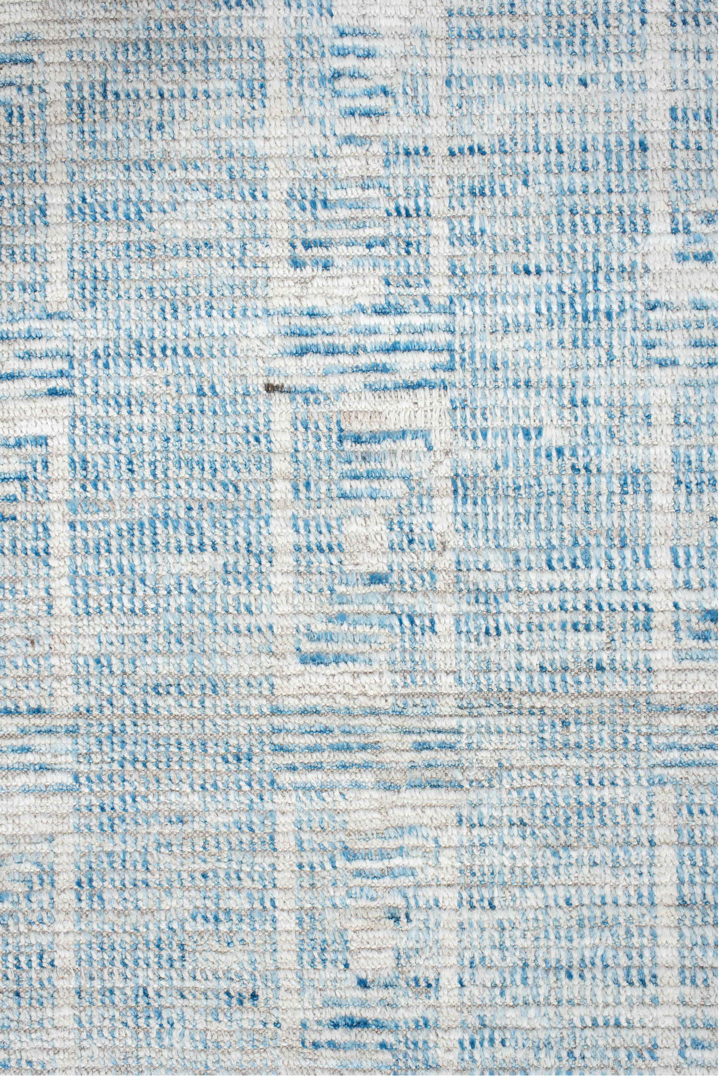3' x 13' one-of-a-kind handmade vintage Tulu runner rug. Color palette: alice blue, blue, dark gray, gainsboro, ghost white