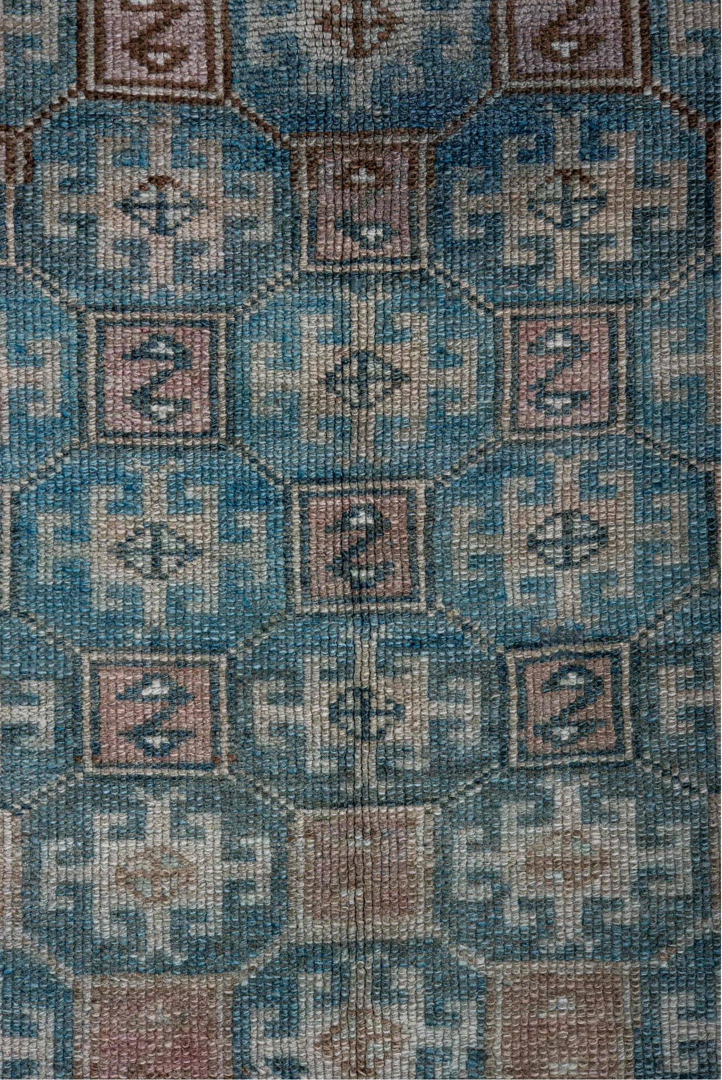 5' x 8' one-of-a-kind handmade vintage Oushak medium size rug. Color palette: arapawa, blue, brown, dark gray, gainsboro