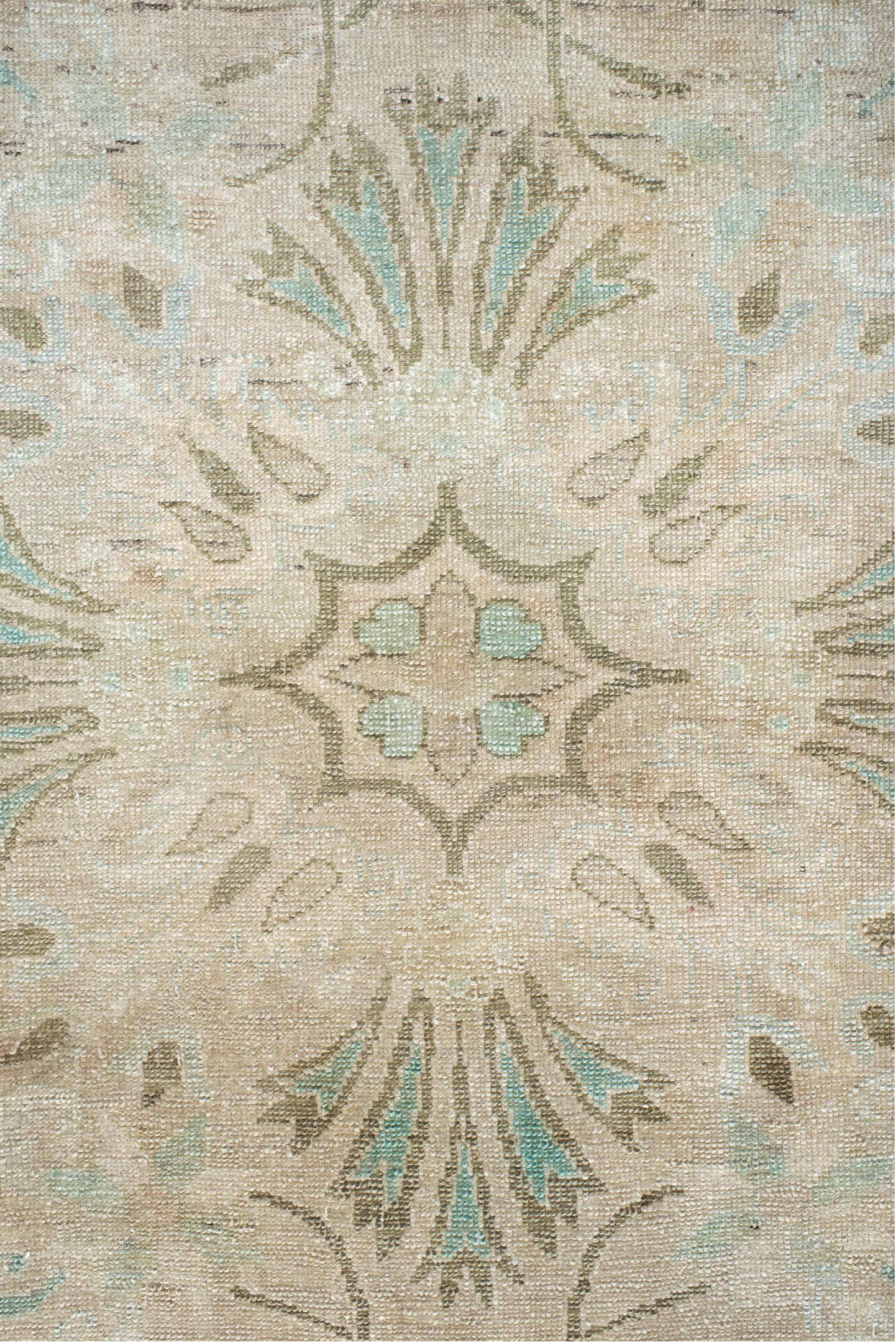 7' x 9' one-of-a-kind handmade vintage Hamadan rug. Color palette: brown, gray, light gray, off-white, silver