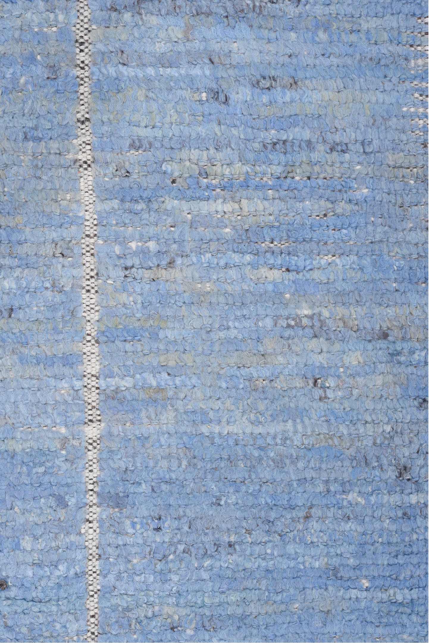 9' x 12' one-of-a-kind handmade vintage Tulu large size rug. Color palette: blue, dark gray, gray, light blue, light gray