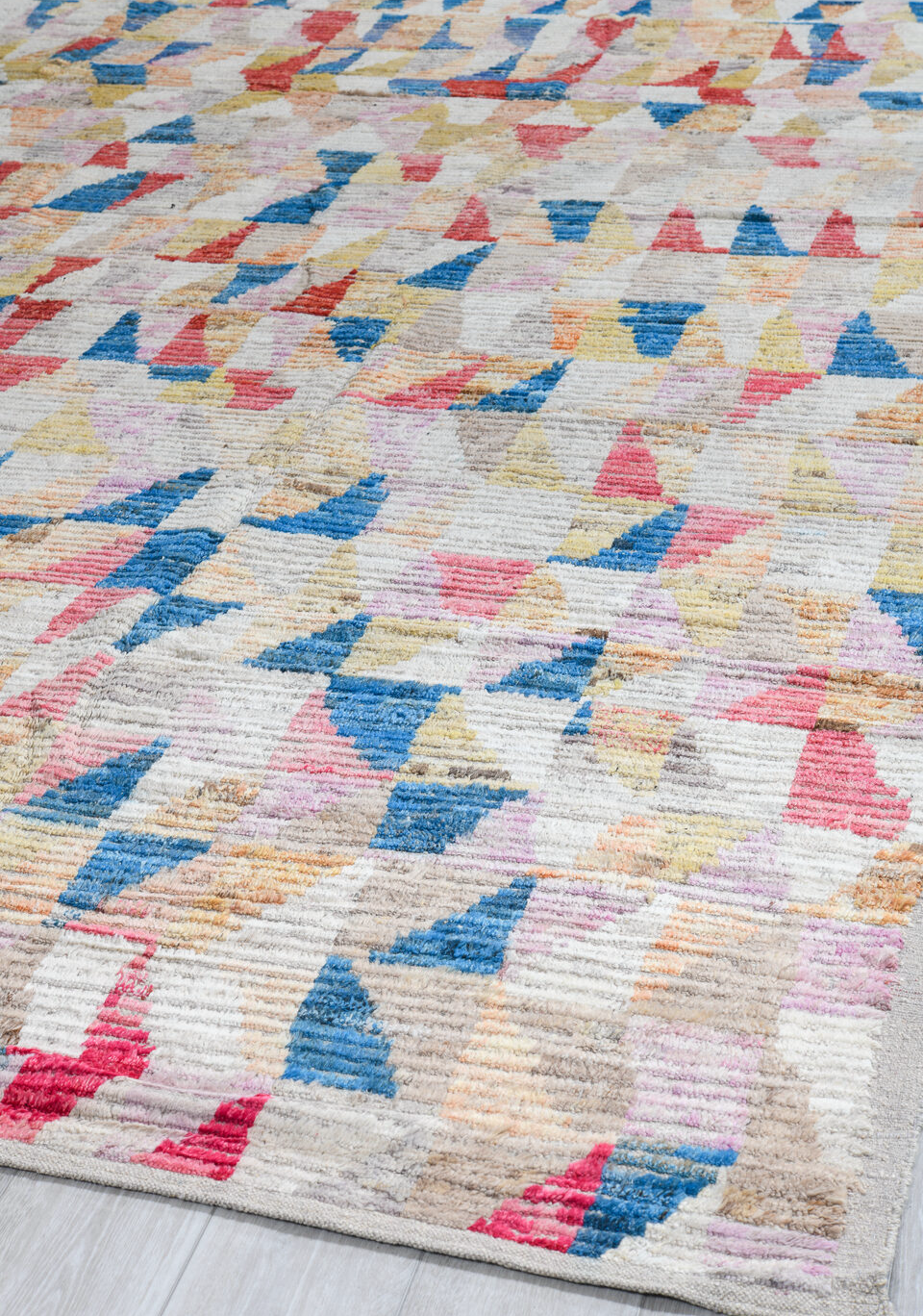 10' x 11' one-of-a-kind handmade vintage Tulu large size rug. Color palette: arapawa, black, blue, brown, dark gray, gray