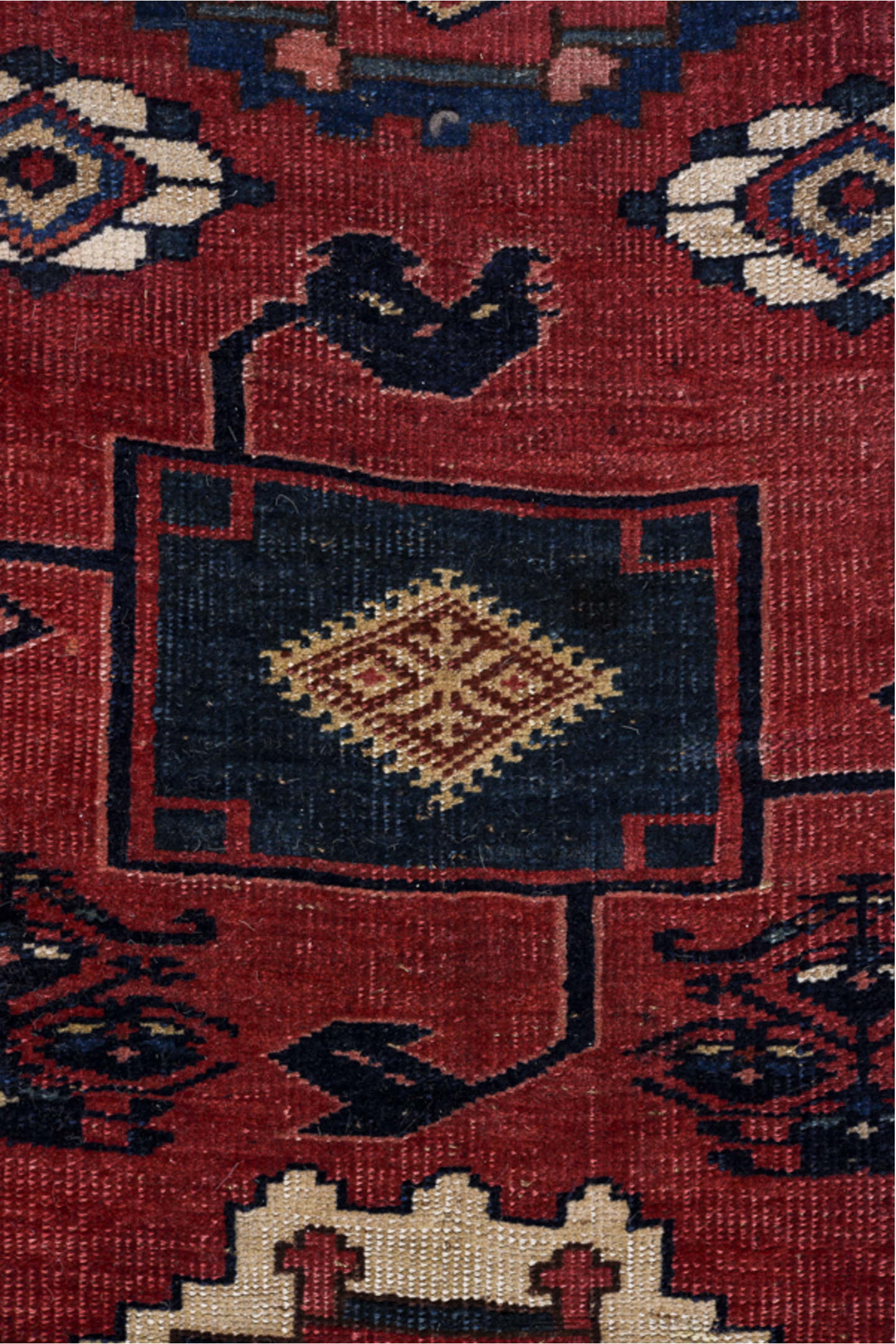 2' x 14' one-of-a-kind handmade vintage Bidjar runner rug. Color palette: black, brown, gray, light gray, pink, red