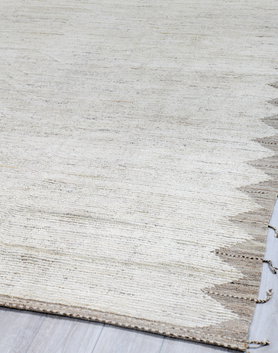 9' x 11' one-of-a-kind handmade vintage Tulu large size rug. Color palette: dark gray, gainsboro, gray, light gray