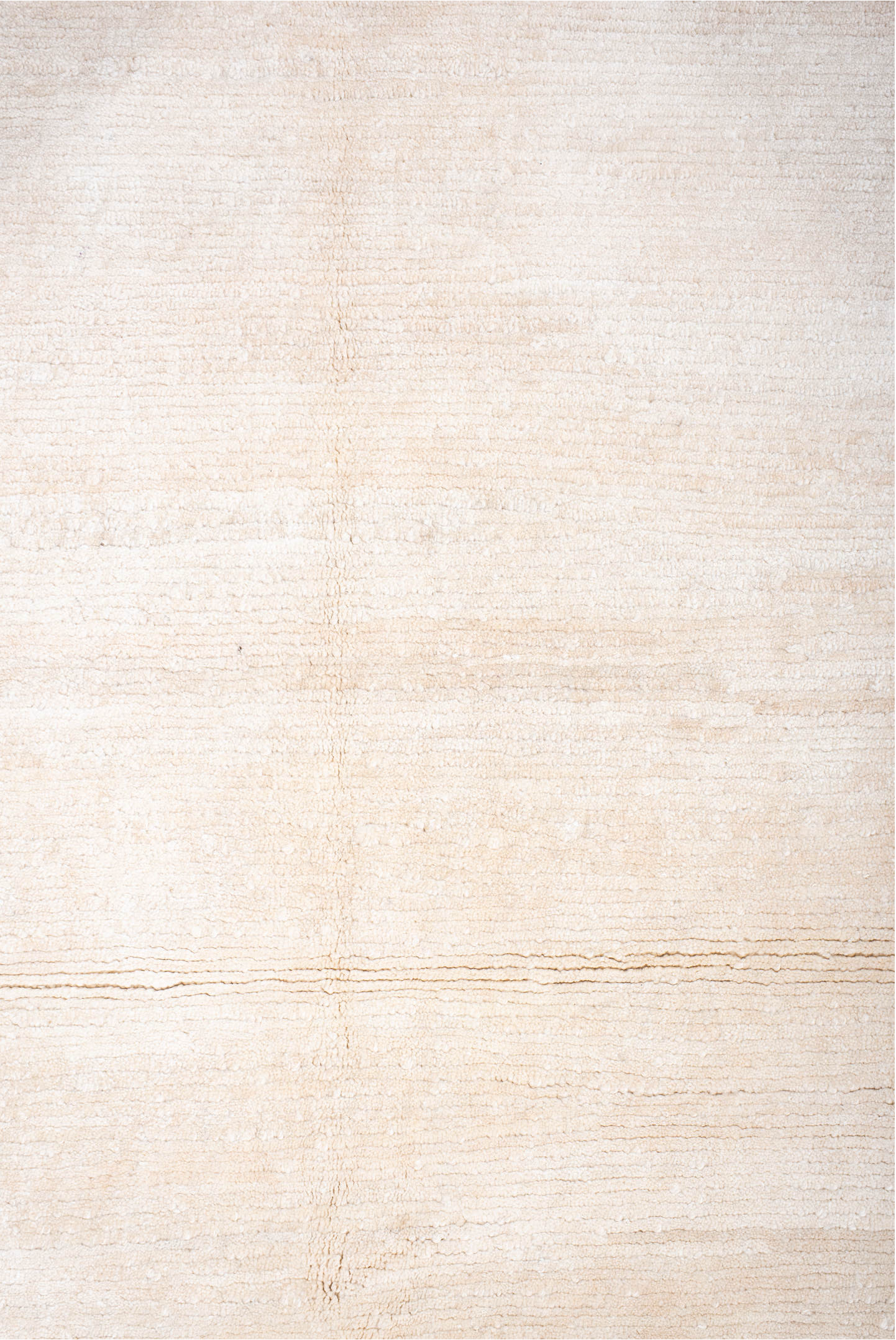 8' x 9' one-of-a-kind handmade vintage Tibetan rug. Color palette: antiquewhite, brown, gray, light gray, linen, off-white