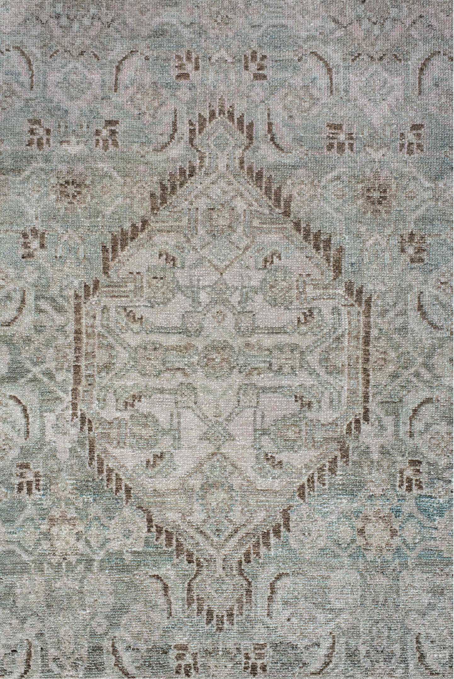 3' x 10' one-of-a-kind handmade vintage Malayer runner rug. Color palette: gray, light gray, off-white, silver, gainsboro