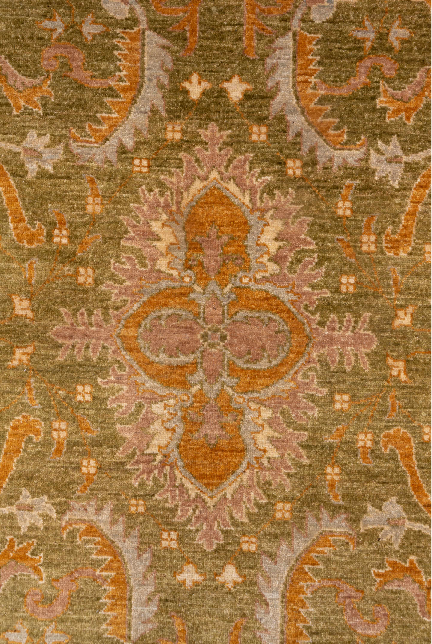 3' x 11' one-of-a-kind handmade vintage Oushak runner rug. Color palette: brown, gray, off-white, orange, pink, snow, white