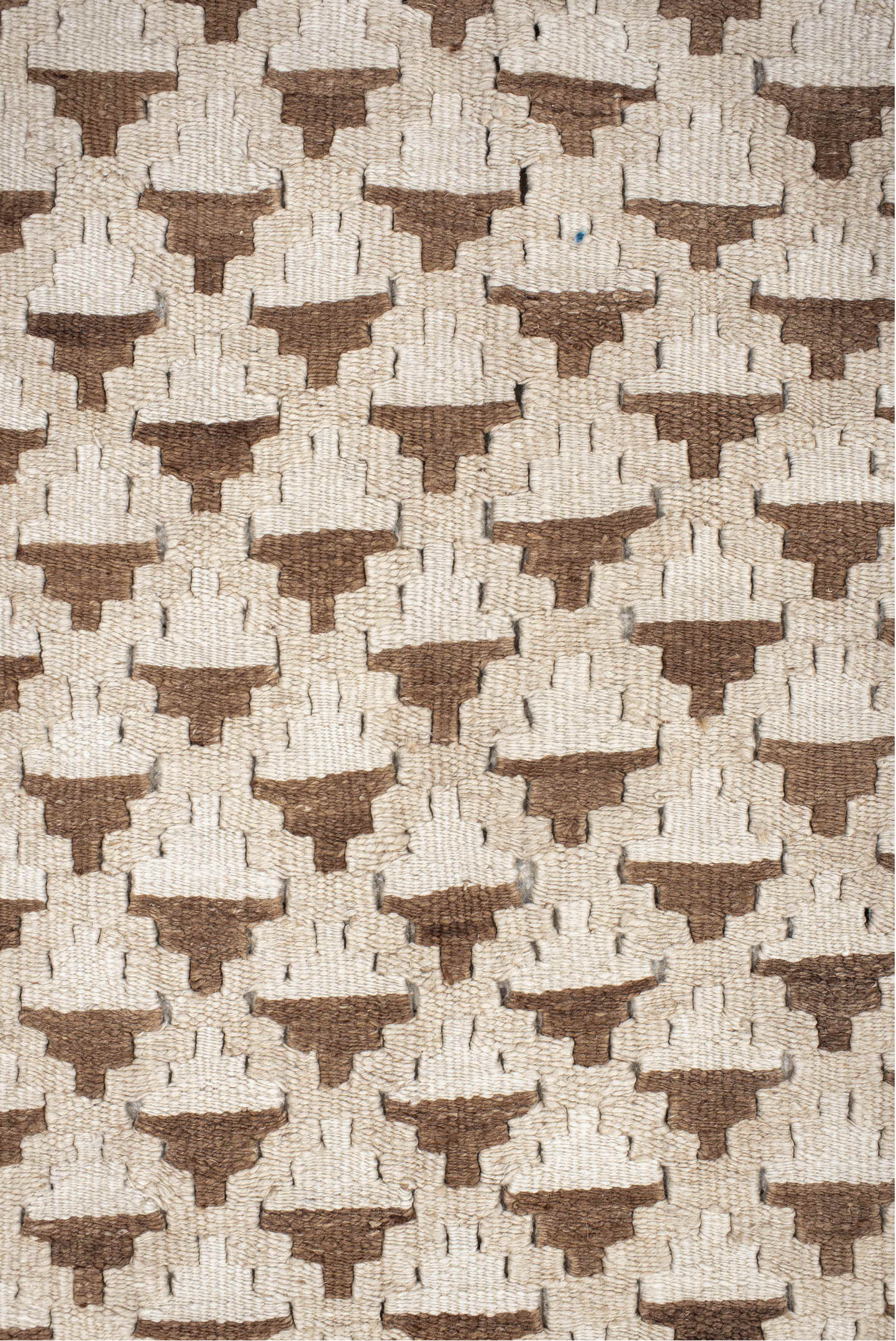 6' x 10' one-of-a-kind handmade vintage Kilim large size rug. Color palette: antiquewhite, brown, gainsboro, gray