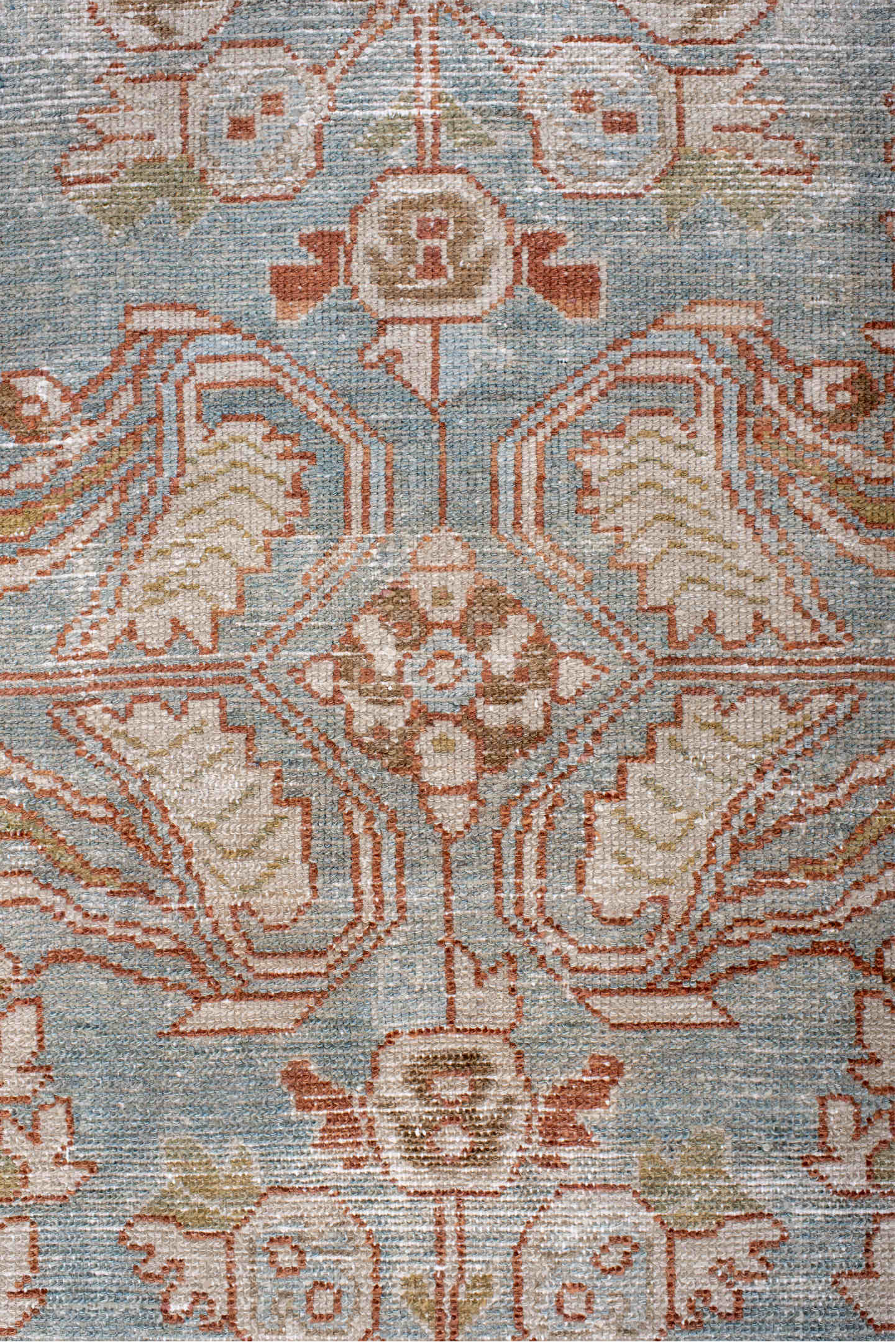 4' x 6' one-of-a-kind handmade vintage Lilian small size rug. Color palette: brown, dim gray, gainsboro, gray, light gray