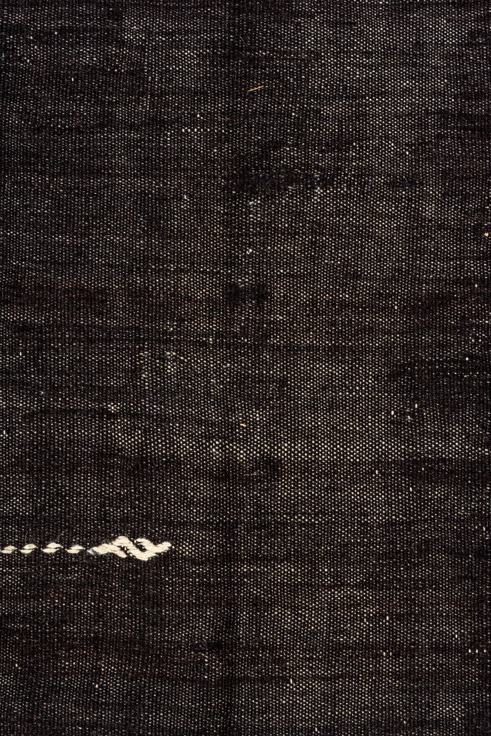 7' x 10' one-of-a-kind handmade vintage Kilim large size rug. Color palette: black, charcoal, dim gray, gray, light gray