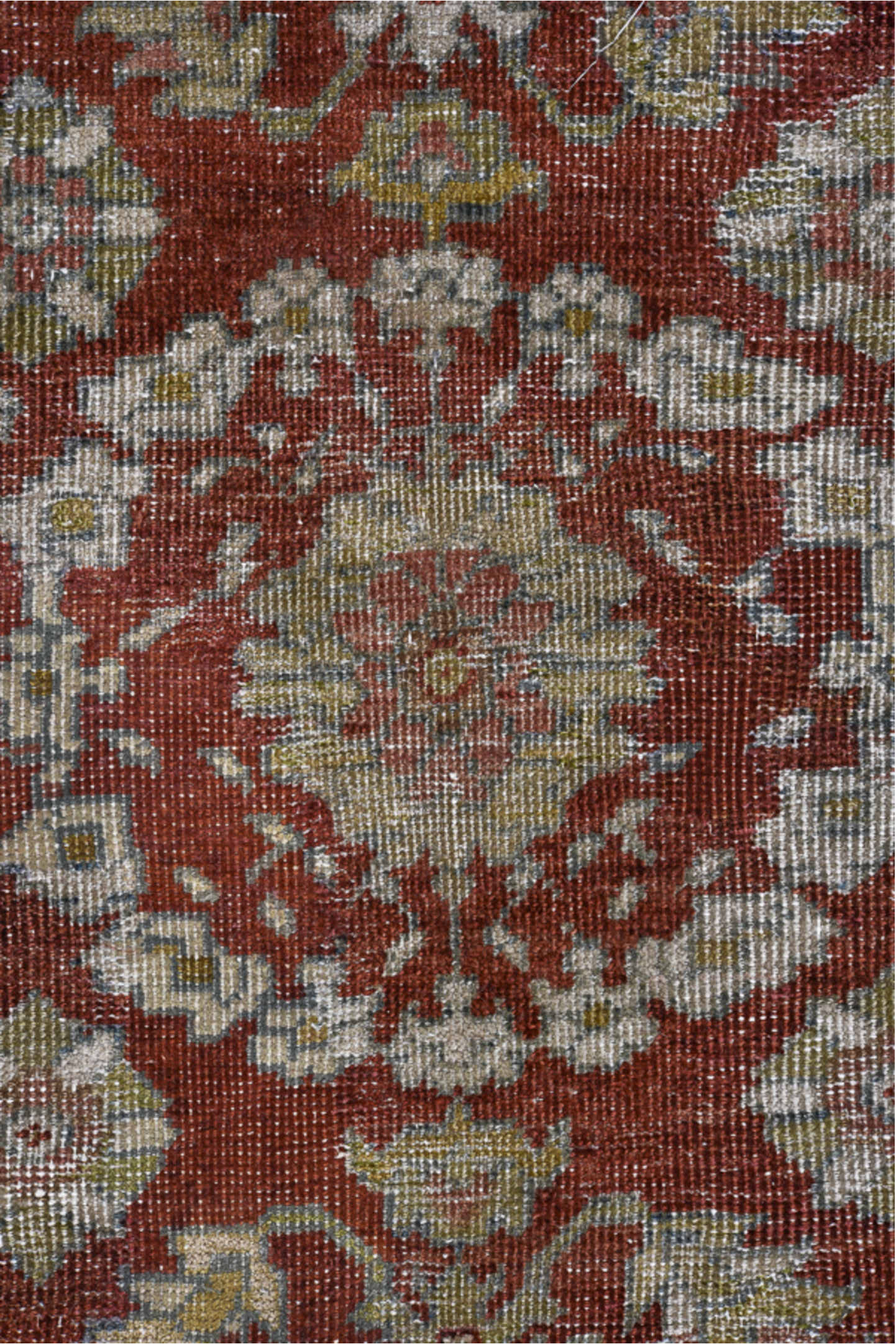 12' x 17' one-of-a-kind handmade vintage Sultanabad oversize rug. Color palette: black, brown, dark gray, dim gray, gray