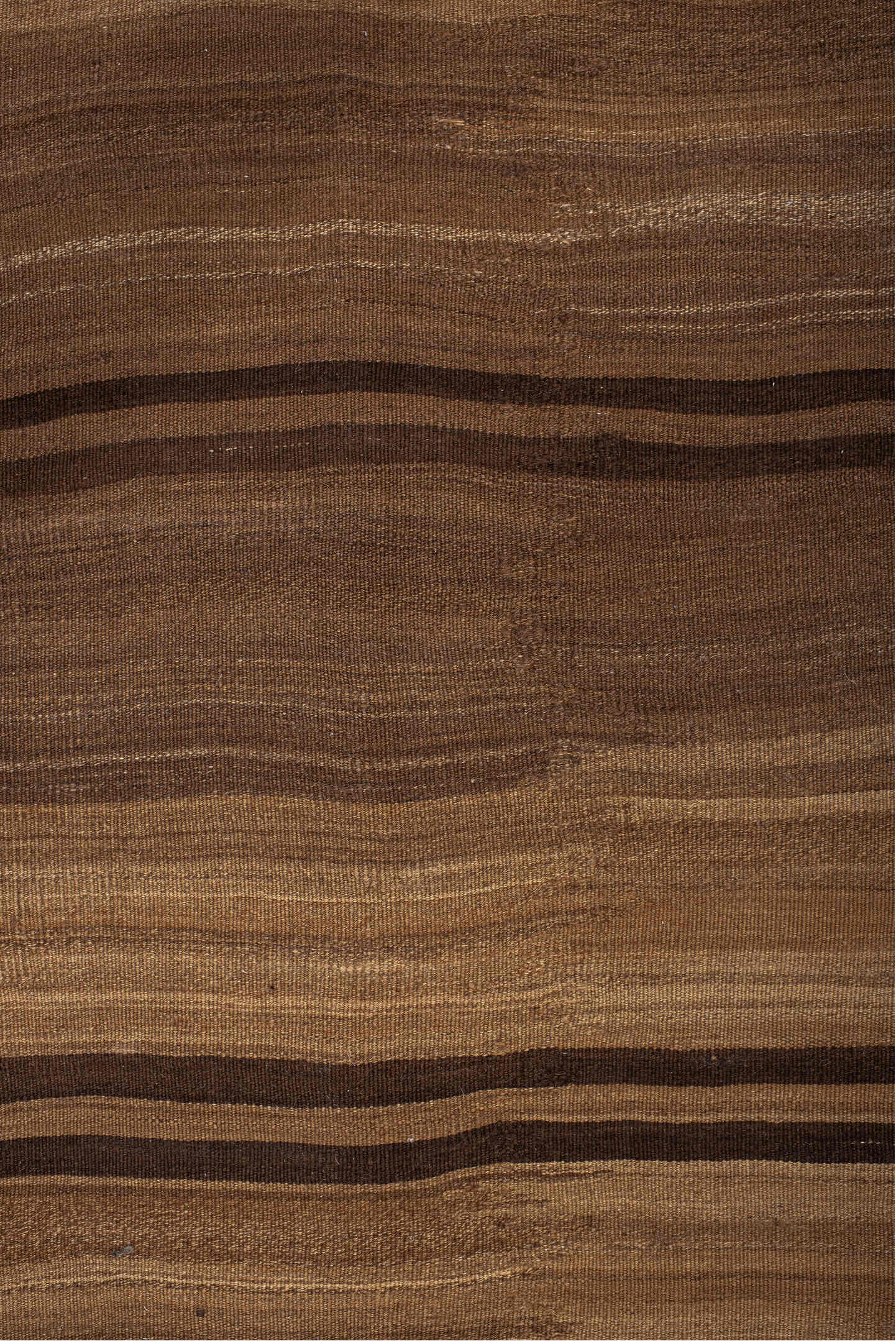 9' x 12' one-of-a-kind handmade vintage Kilim large size rug. Color palette: brown, gray