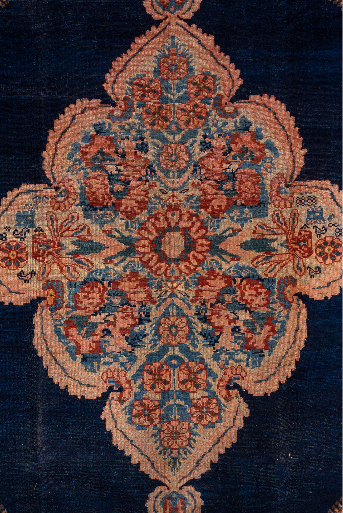 6' x 11' one-of-a-kind handmade vintage Malayer large size rug. Color palette: gray, brown, pink, blue, red, black, redwood
