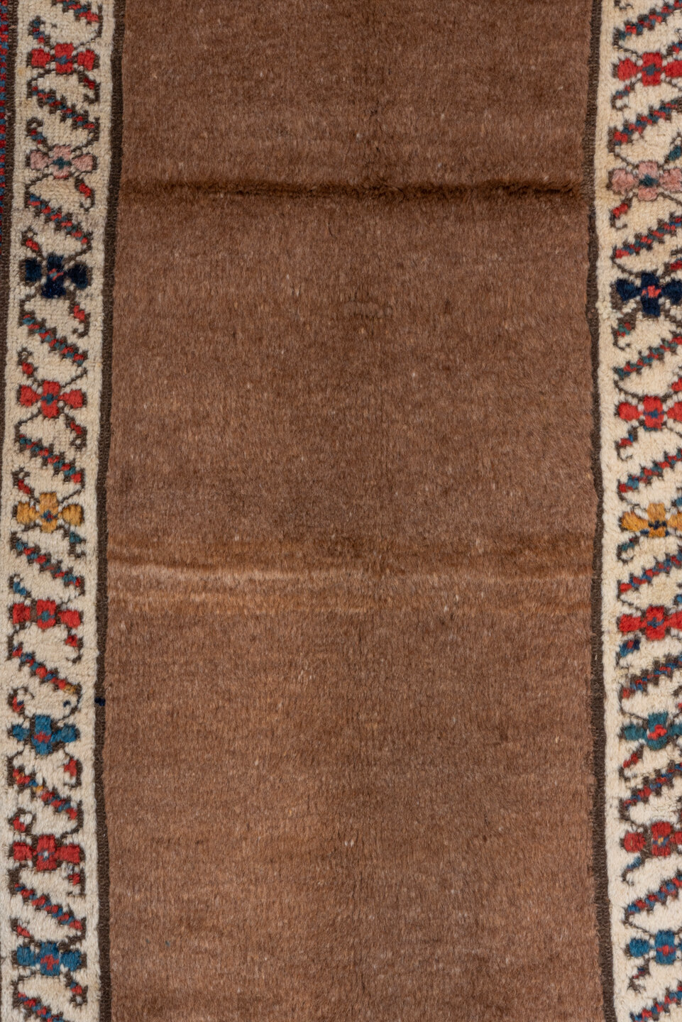 3' x 6' one-of-a-kind handmade vintage NW Persian small size rug. Color palette: arapawa, black, blue, brown, dark red
