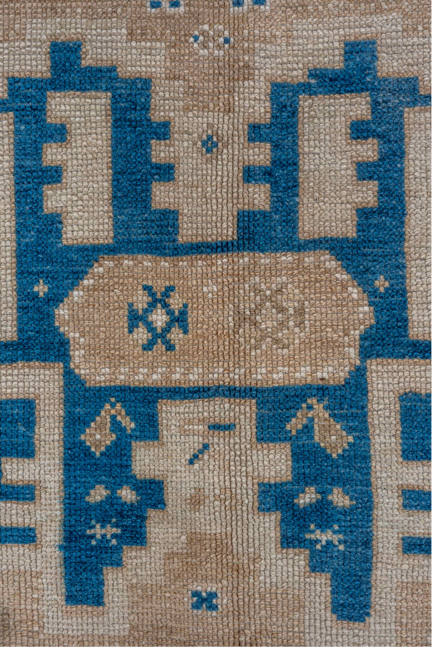 5' x 10' one-of-a-kind handmade vintage Oushak medium size rug. Color palette: arapawa, blue, brown, gainsboro, gray