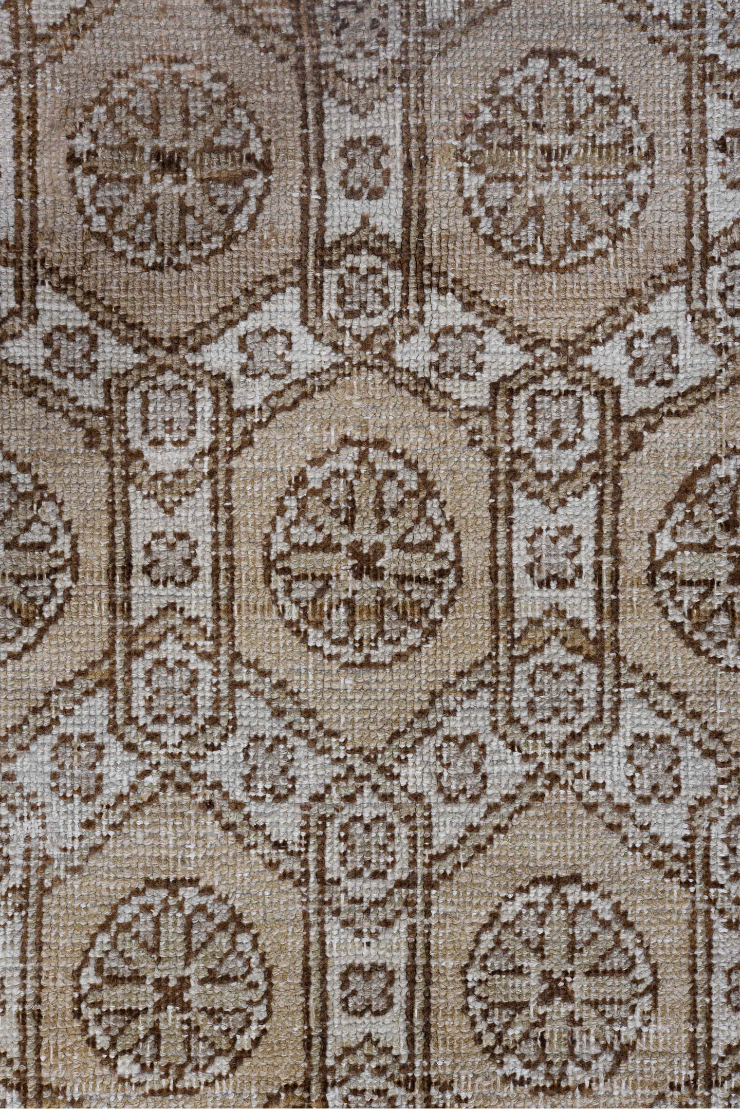 10' x 13' one-of-a-kind handmade vintage Oushak large size rug. Color palette: black, brown, dark gray, dim gray, gray