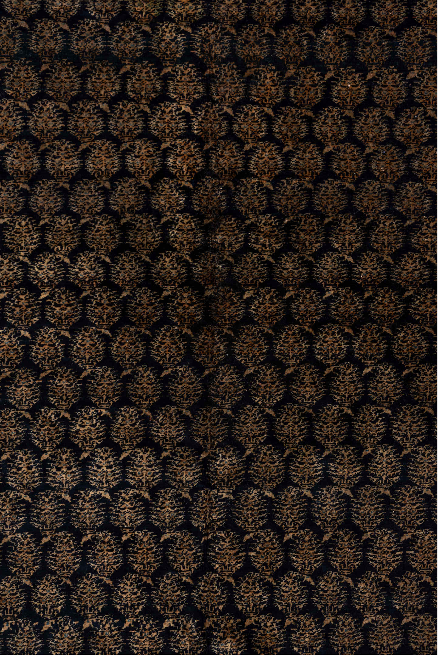 8' x 10' one-of-a-kind handmade vintage Tabriz large size rug. Color palette: black, brown, gray, off-white, pink, red, snow