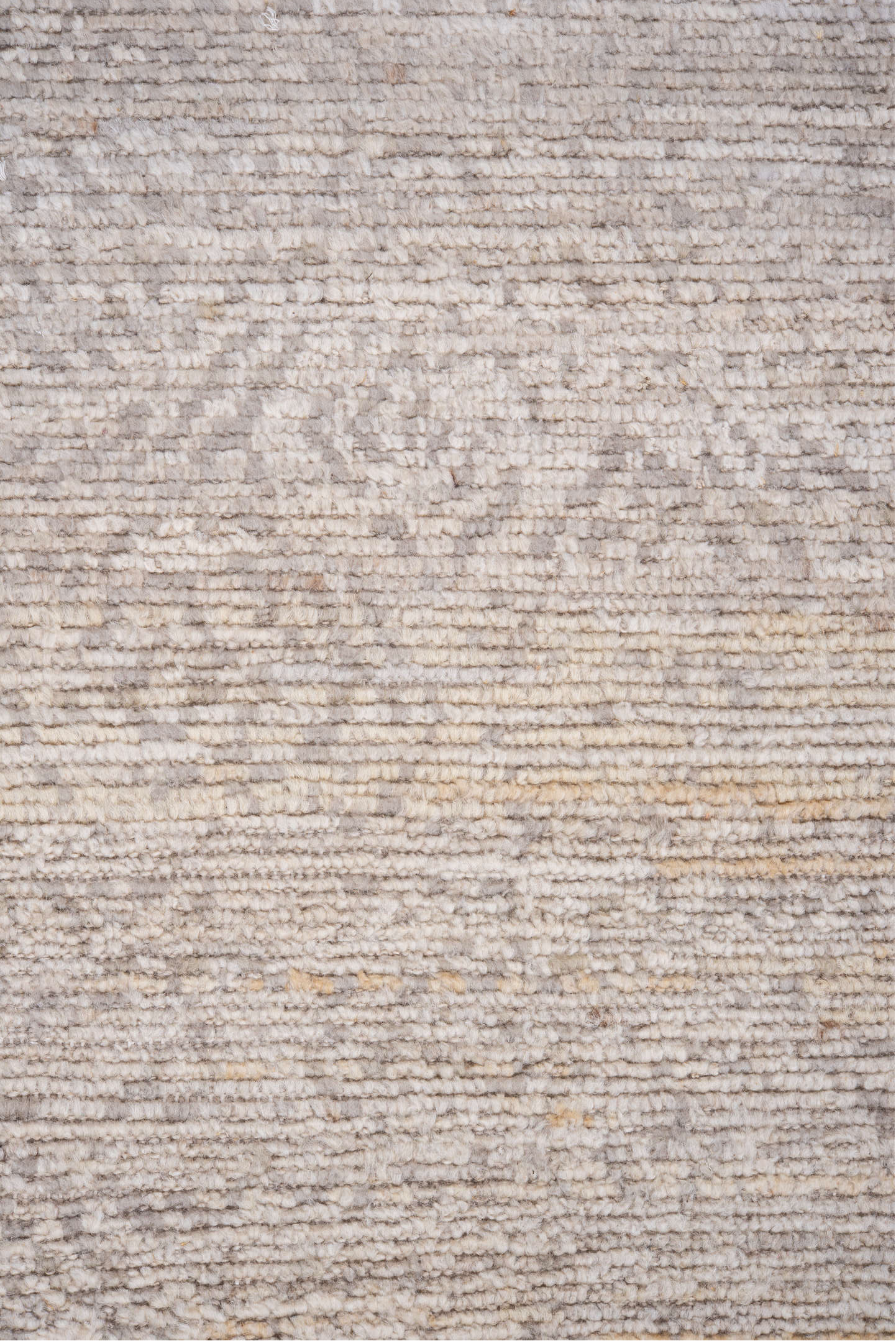 3' x 8' one-of-a-kind handmade vintage Tulu runner rug. Color palette: gainsboro, gray, light gray, linen, off-white, pink