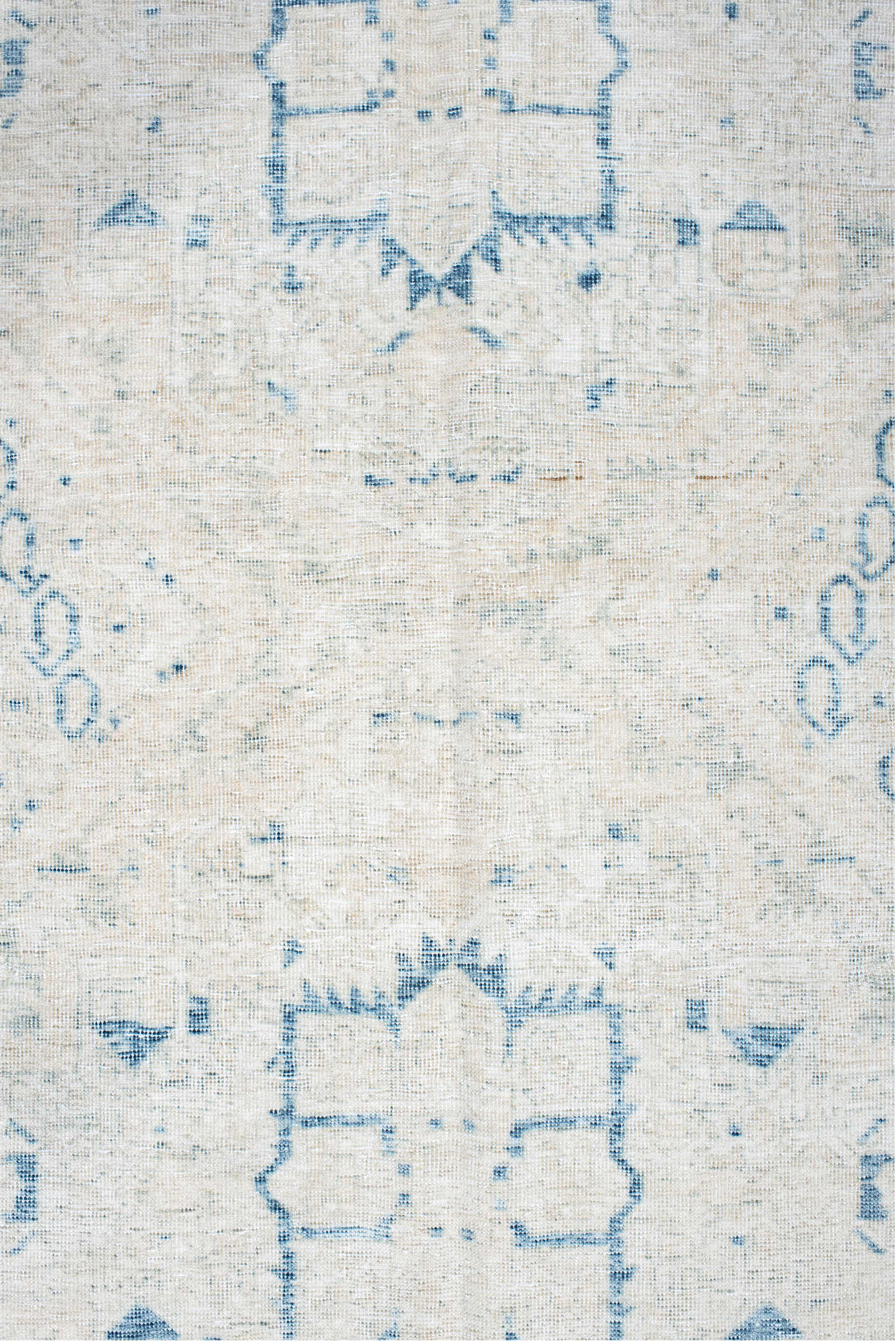5' x 6' one-of-a-kind handmade vintage Afshar rug. Color palette: azure, blue, gainsboro, gray, light blue, light gray