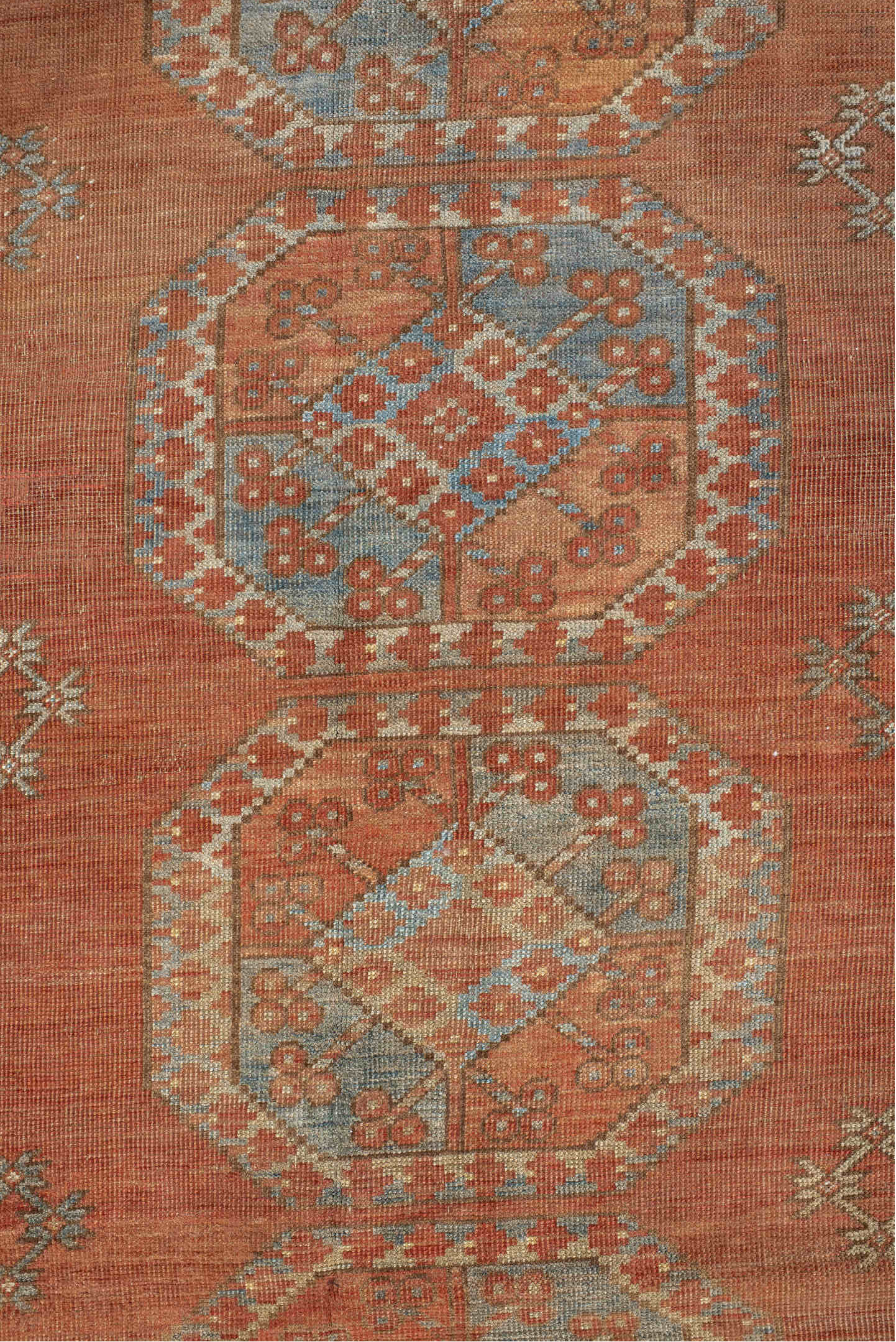 8' x 10' one-of-a-kind handmade vintage Afghan large size rug. Color palette: gray, pink, brown