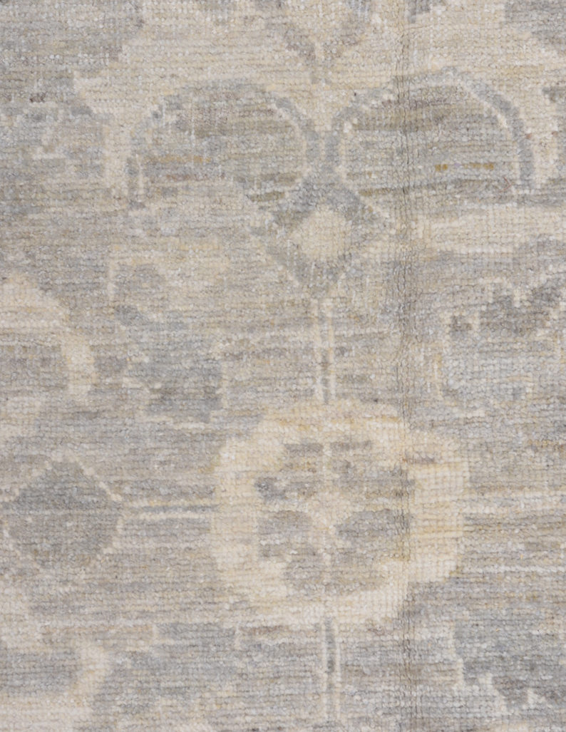 13' x 17' one-of-a-kind handmade vintage Khotan oversize rug. Color palette: dark gray, gainsboro, gray, light gray