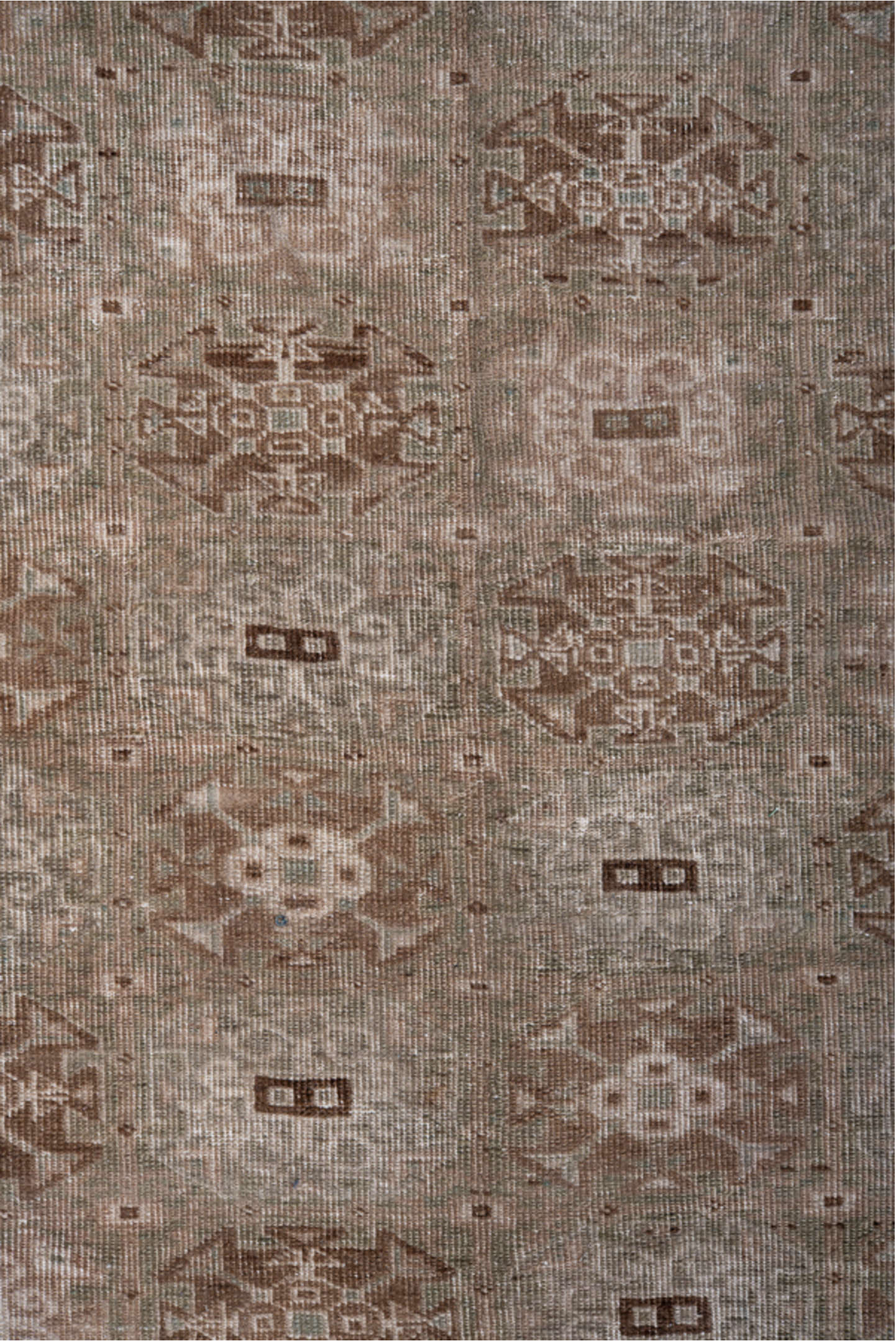 5' x 8' one-of-a-kind handmade vintage Ardebil medium size rug. Color palette: brown, dark gray, gray, light gray, pink