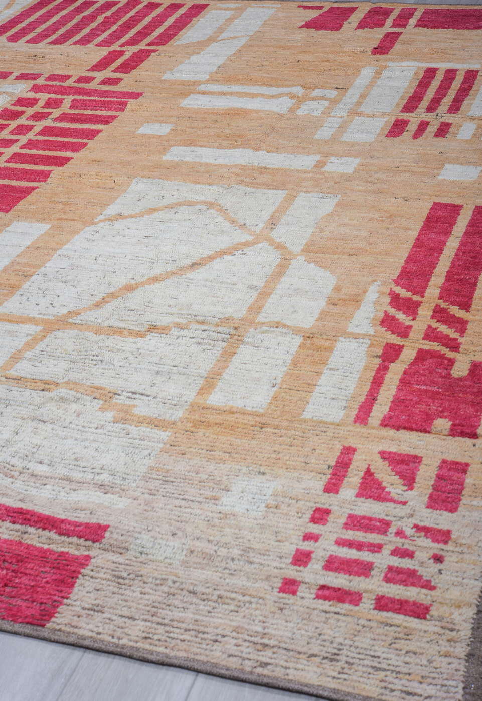 9' x 12' one-of-a-kind handmade vintage Tulu large size rug. Color palette: black, brown, dim gray, gainsboro, gray