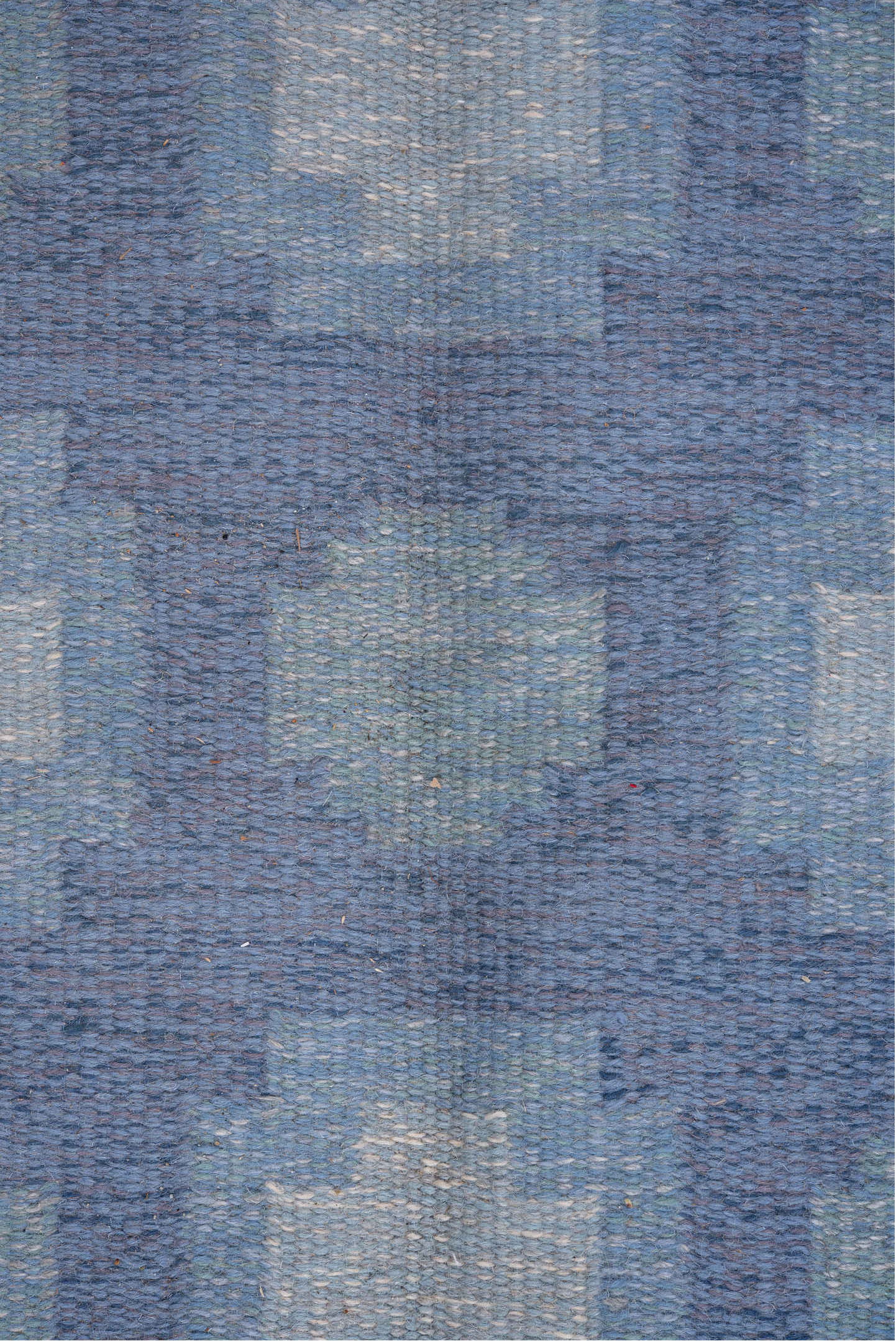 5' x 8' one-of-a-kind handmade vintage Kilim medium size rug. Color palette: black, blue, fiord, gainsboro, gray, light blue