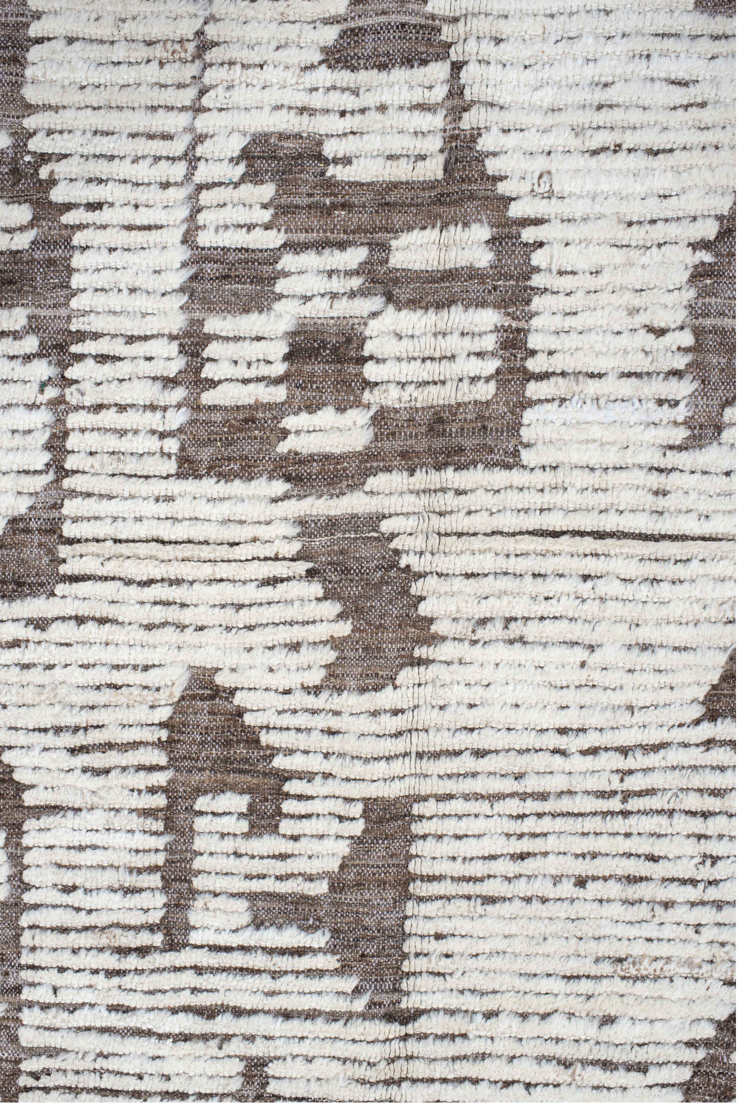 10' x 14' one-of-a-kind handmade vintage Tulu large size rug. Color palette: gray, off-white, pink, light gray, dim gray