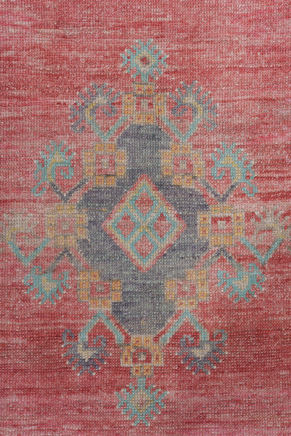 3' x 10' one-of-a-kind handmade vintage Oushak runner rug. Color palette: black, brown, charcoal, dim gray, gray, indian red