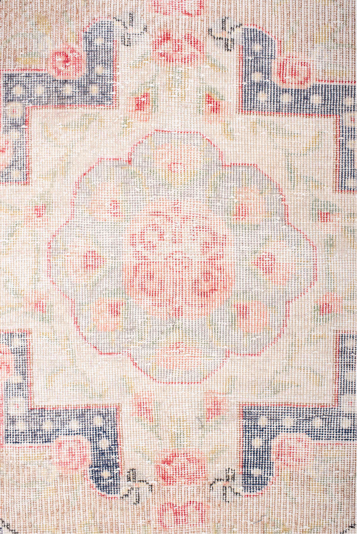 7' x 11' one-of-a-kind handmade vintage Sparta large size rug. Color palette: dark gray, gainsboro, gray, light gray, linen