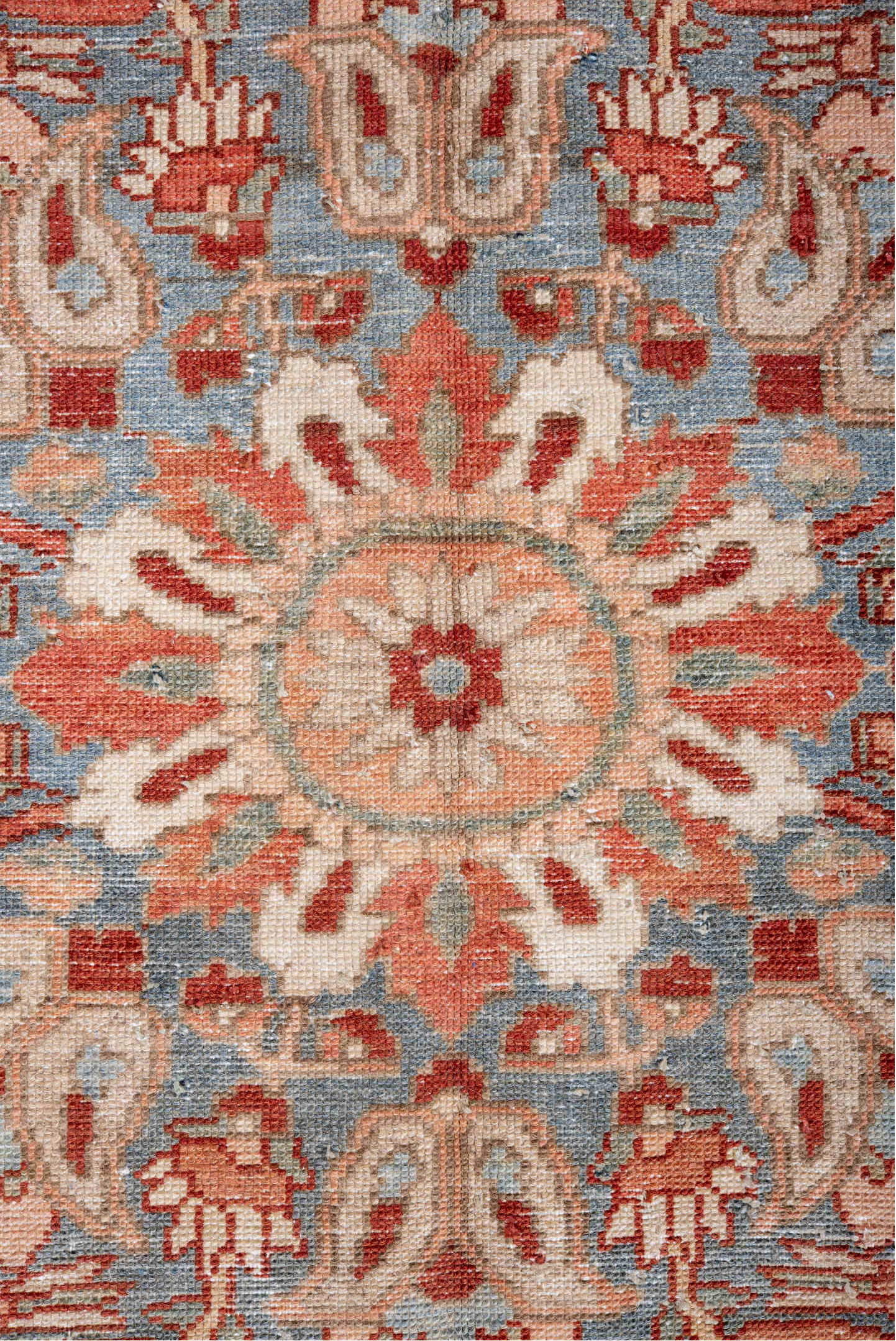 7' x 10' one-of-a-kind handmade vintage Baktiary large size rug. Color palette: brown, dark gray, gray, light gray