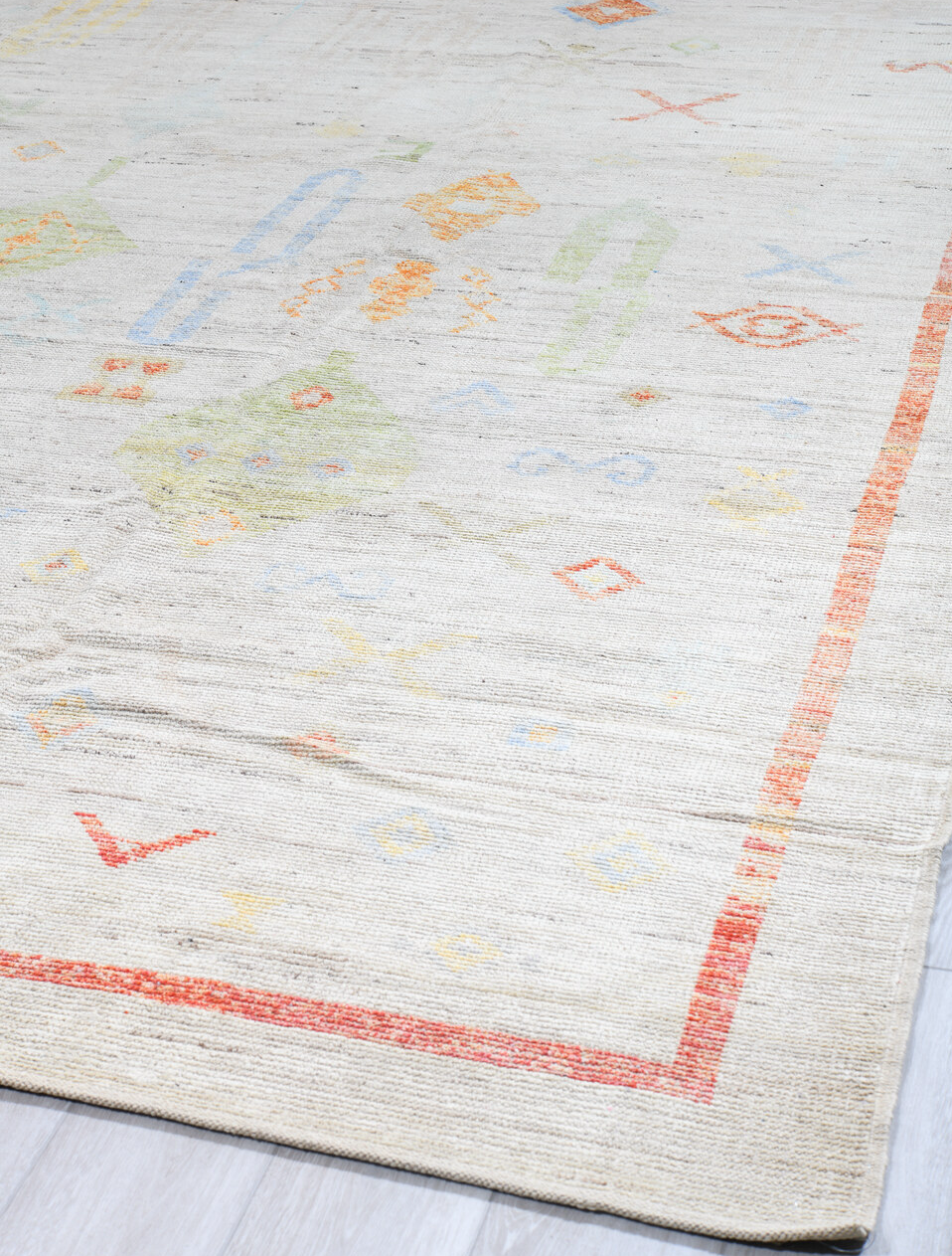 10' x 13' one-of-a-kind handmade vintage Tulu large size rug. Color palette: black, brown, charcoal, dark gray, gray