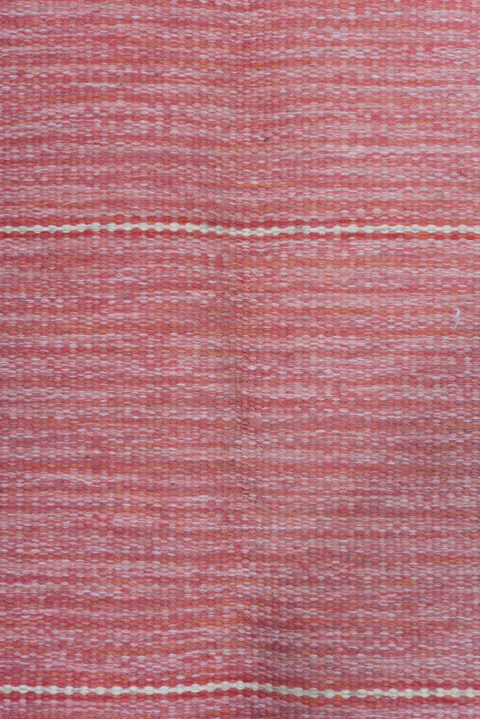 6' x 9' one-of-a-kind handmade vintage Rollaken medium size rug. Color palette: brown, gray, light gray, off-white, pink