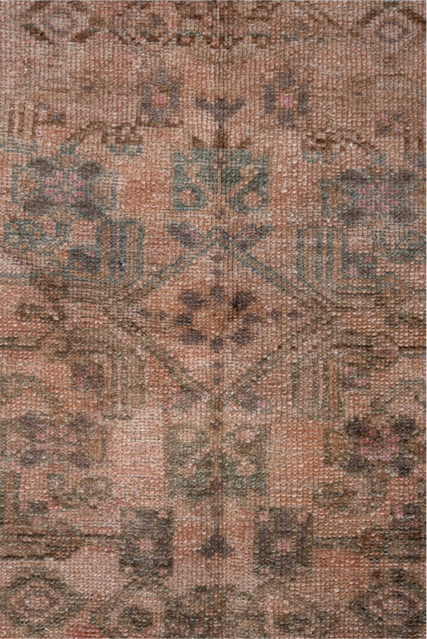 4' x 6' one-of-a-kind handmade vintage Malayer small size rug. Color palette: brown, gray, pink, redwood, dim gray