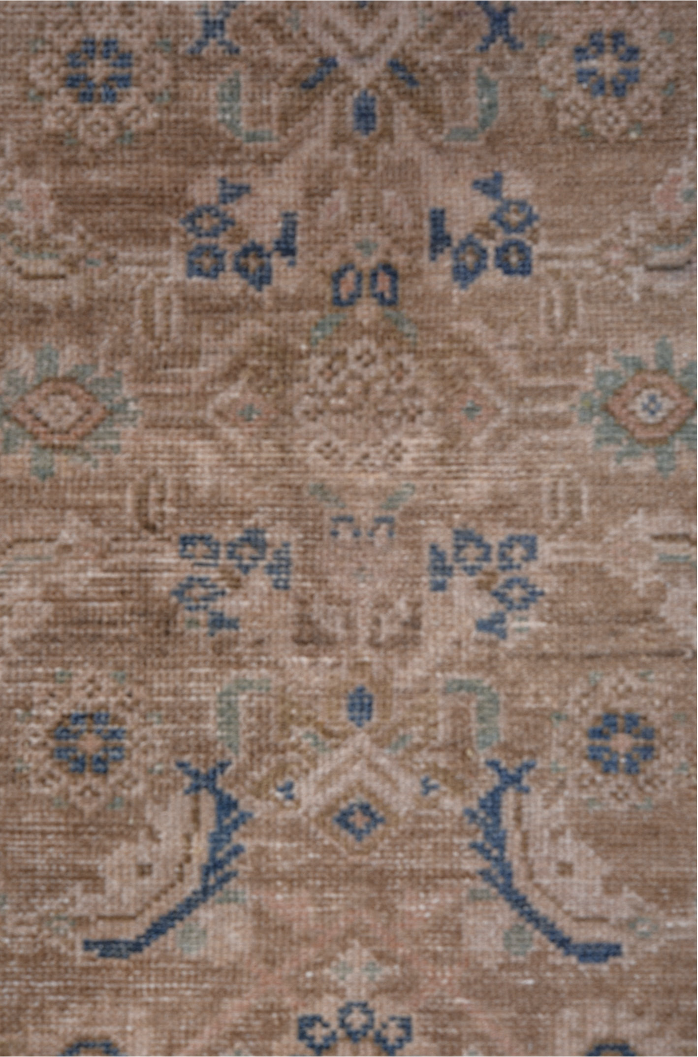 2' x 9' one-of-a-kind handmade vintage Hamadan runner rug. Color palette: blue, dim gray, gray, light gray, off-white, pink