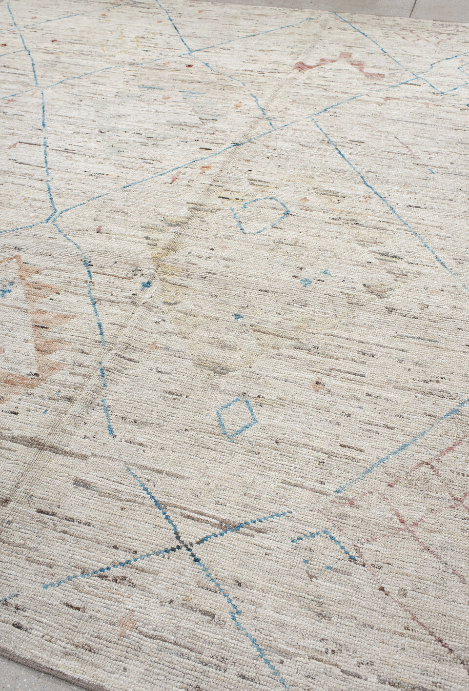 11' x 9' one-of-a-kind handmade vintage Tulu rug. Color palette: brown, dark gray, gainsboro, gray, light gray