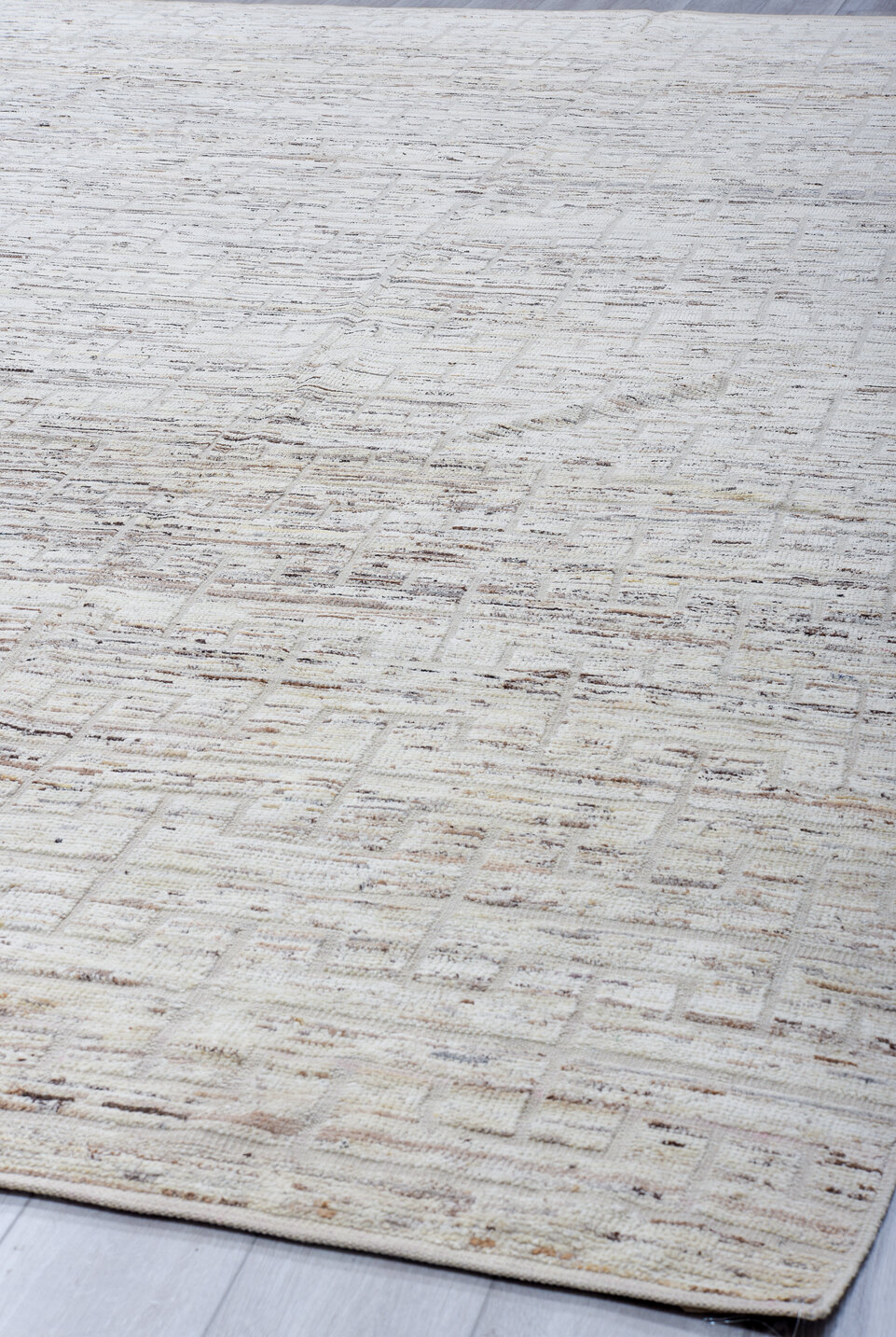 10' x 14' one-of-a-kind handmade vintage Tulu large size rug. Color palette: black, blue, dark gray, gainsboro, gray