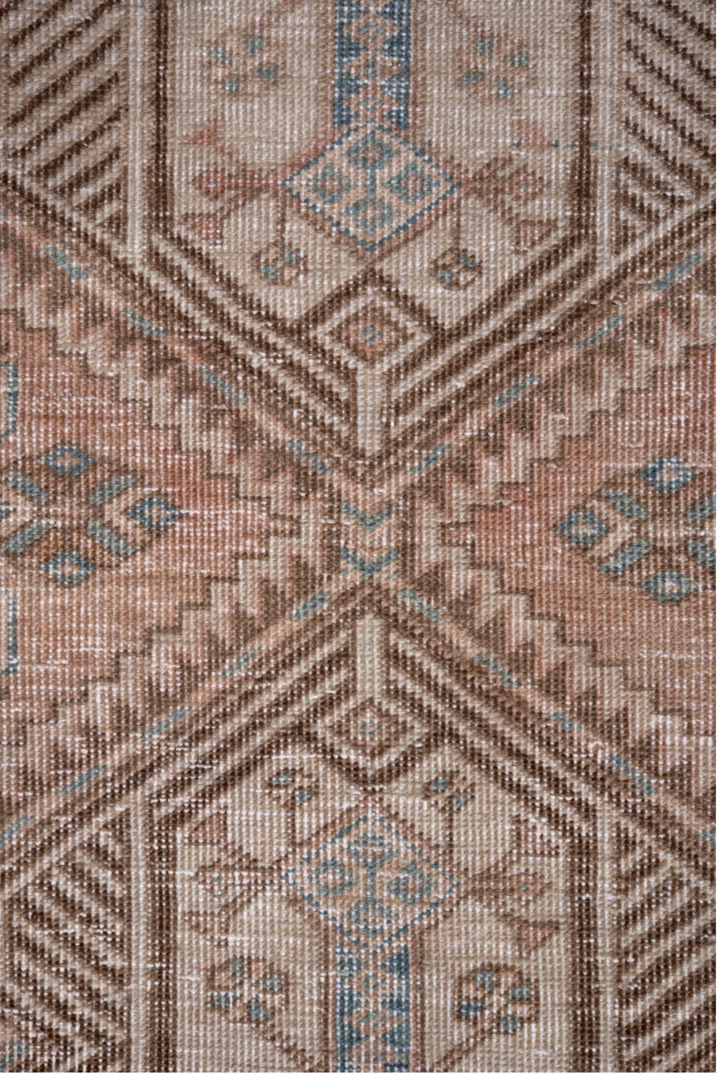 3' x 14' one-of-a-kind handmade vintage Sarab runner rug. Color palette: dim gray, gray, light blue, light gray, off-white