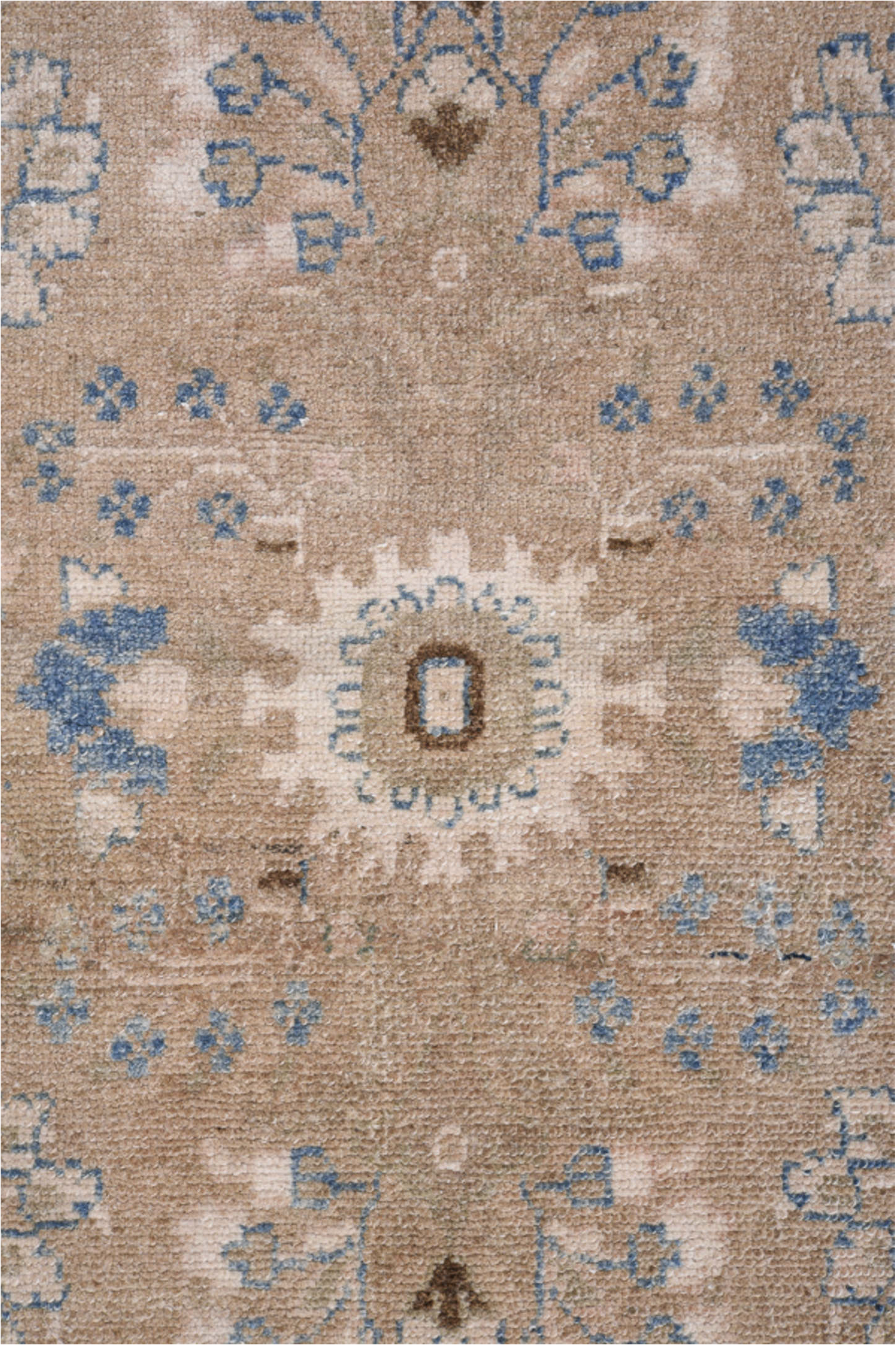 2' x 7' one-of-a-kind handmade vintage Hamadan runner rug. Color palette: blue, brown, gray, light gray, off-white, pink