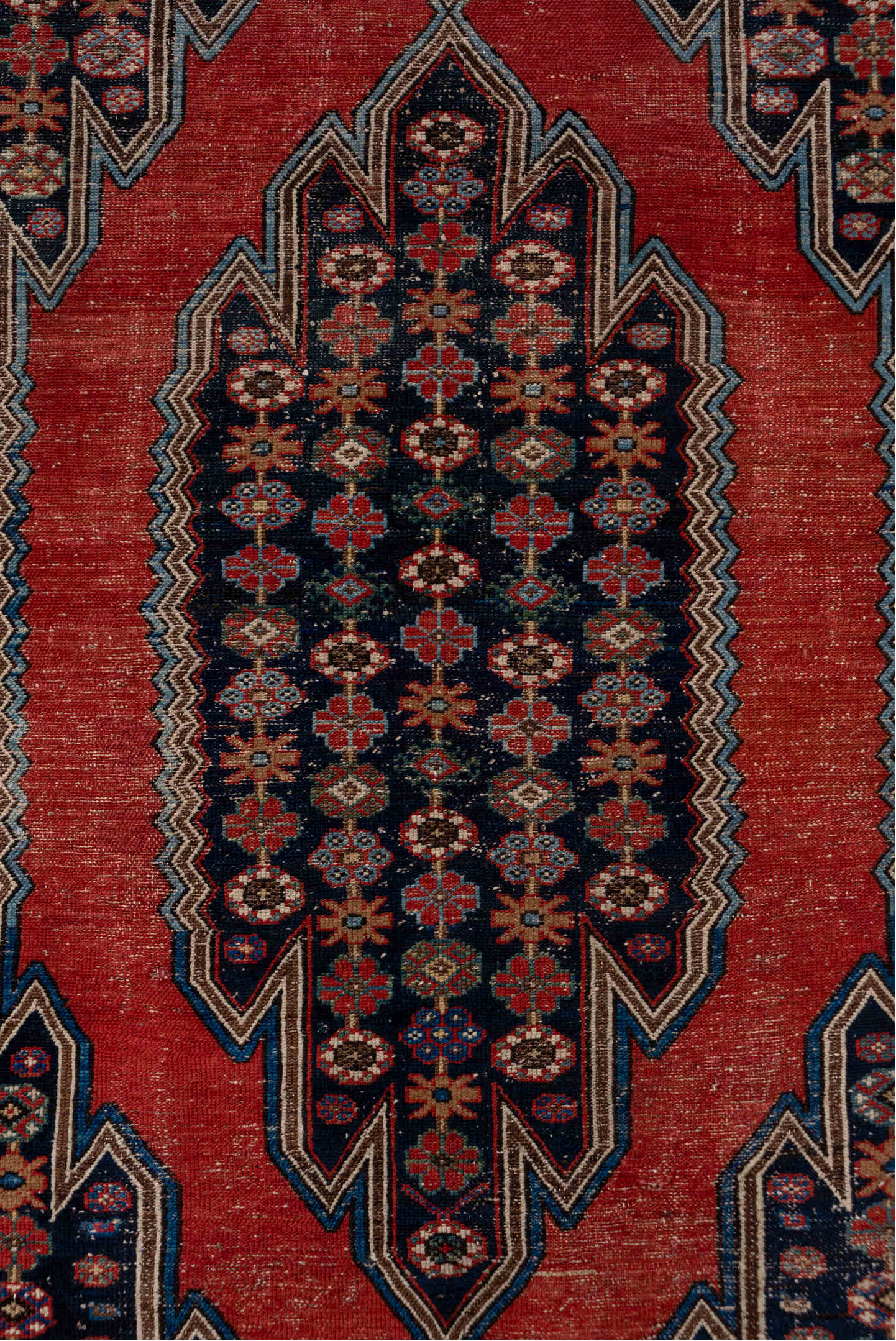 11' x 16' one-of-a-kind handmade vintage Oushak oversize rug. Color palette: pink, brown, gray, blue, red