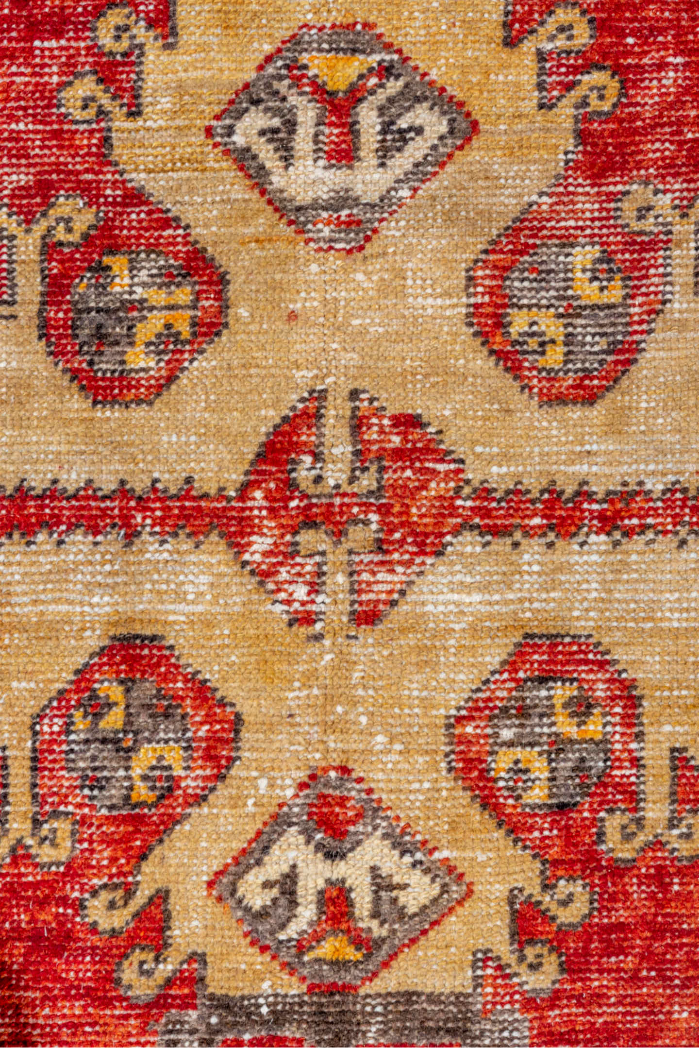 2' x 8' one-of-a-kind handmade vintage Oushak runner rug. Color palette: black, brown, gray, light gray, maroon, off-white