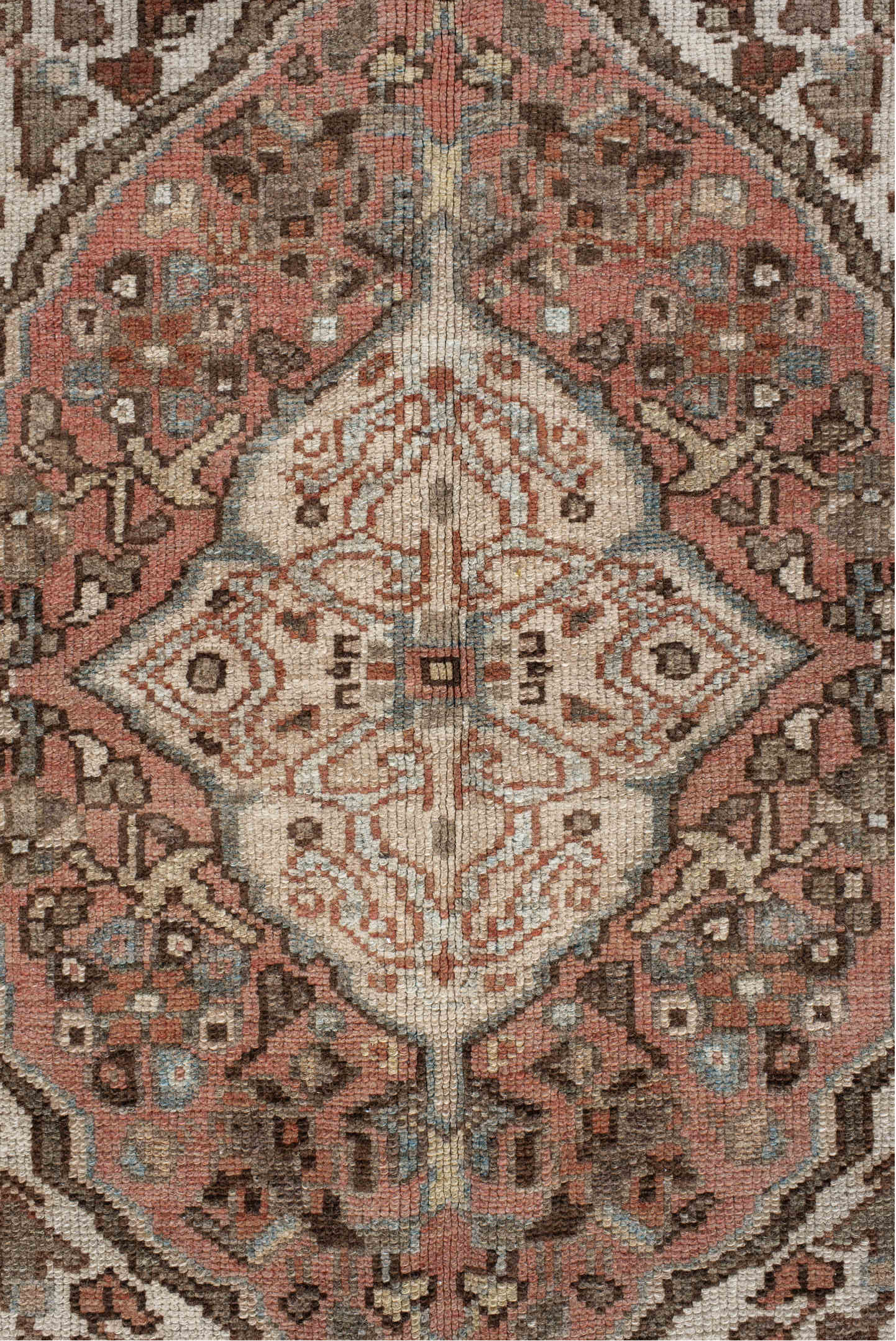 5' x 8' one-of-a-kind handmade vintage Baktiary medium size rug. Color palette: black, brown, dim gray, gray, light gray